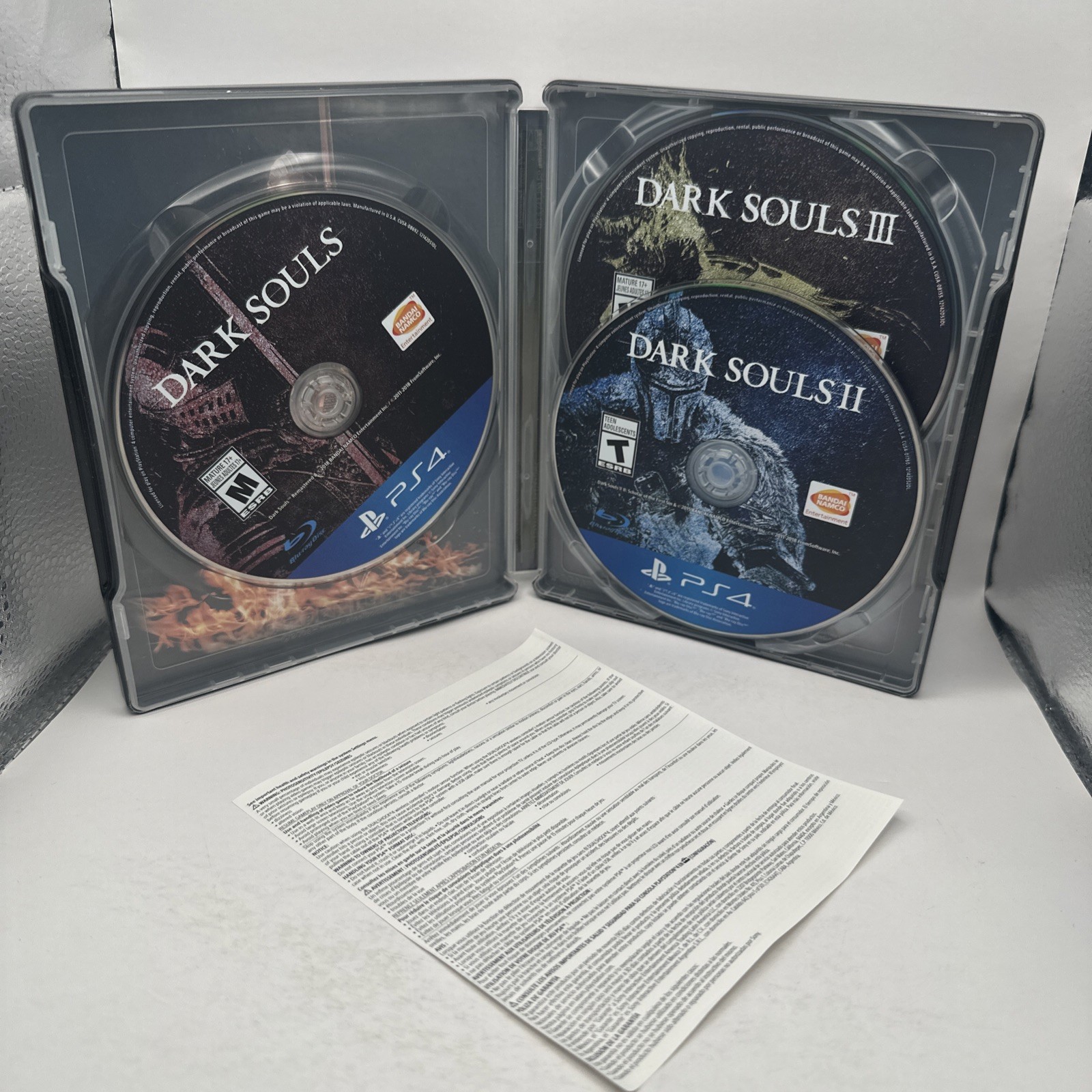 Dark Souls Trilogy Steelbook PlayStation 4 PS4 CIB EXCELLENT Bandai Namco