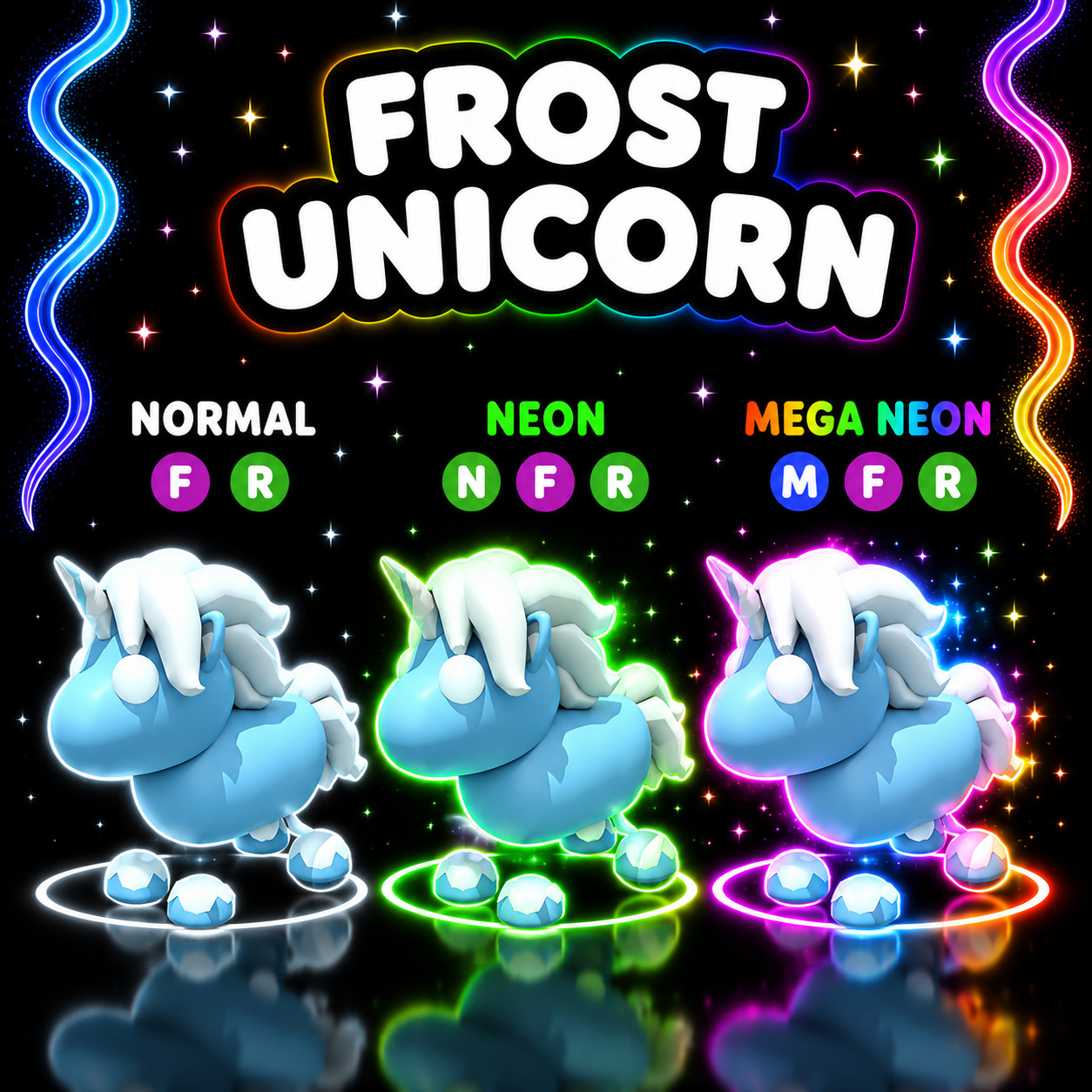 Frost Unicorn ✨US Seller Adopt From Me Today✨