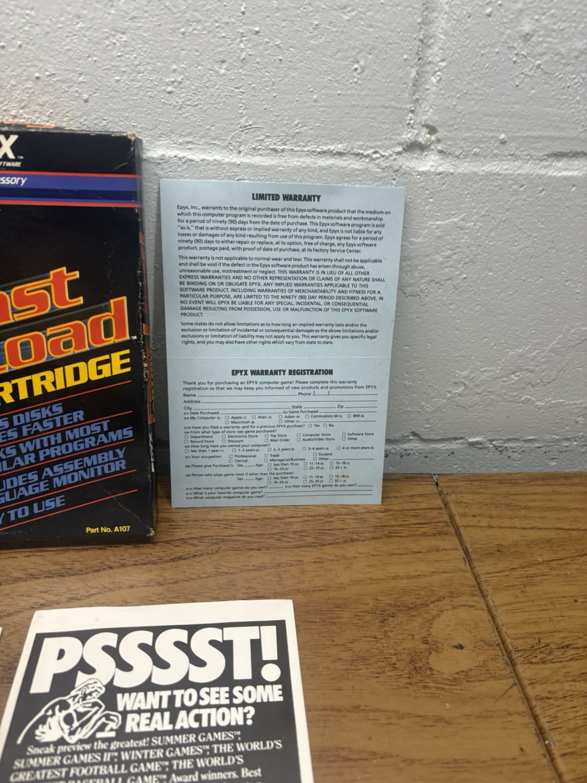commodore 64 fast load cartridge/Box 1989’s Epyx Fast Load Cartridge Commodore