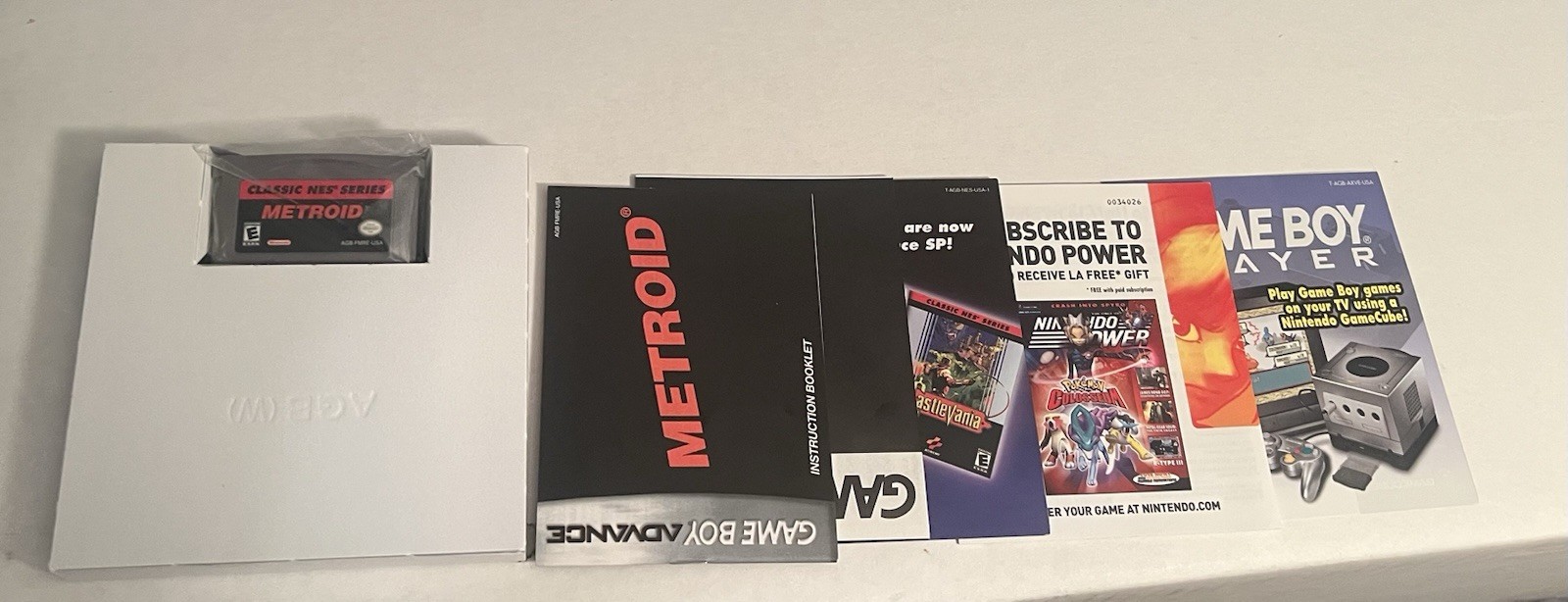 Nintendo Metroid Classic NES Series GBA NTSC-U/C 2004 E Manual Included CIB