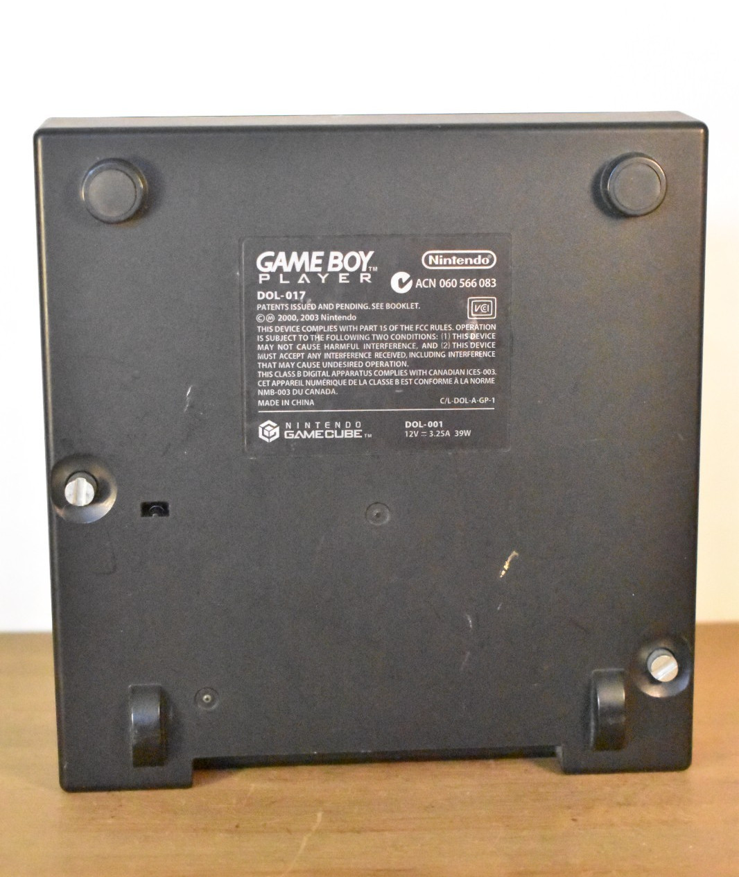 Nintendo GameCube Game Boy Player DOL-017 Black Adapter Only No Disc Untested