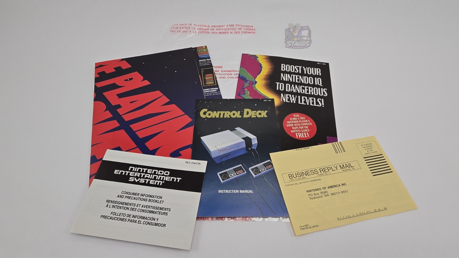 CIB Nintendo NES Console Challenge Set w/Super Mario 3 NFR Label, Tested/Work
