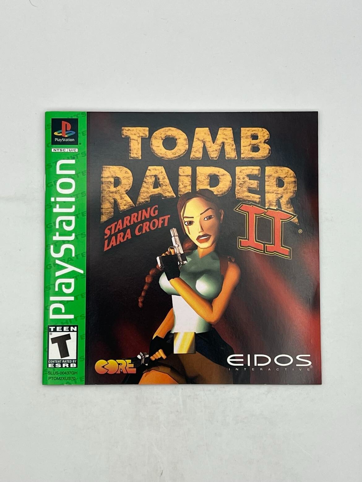 Tomb Raider II Starring Lara Croft GH (PS 1, 1997) BOX, MANUAL ONLY. NO GAME.