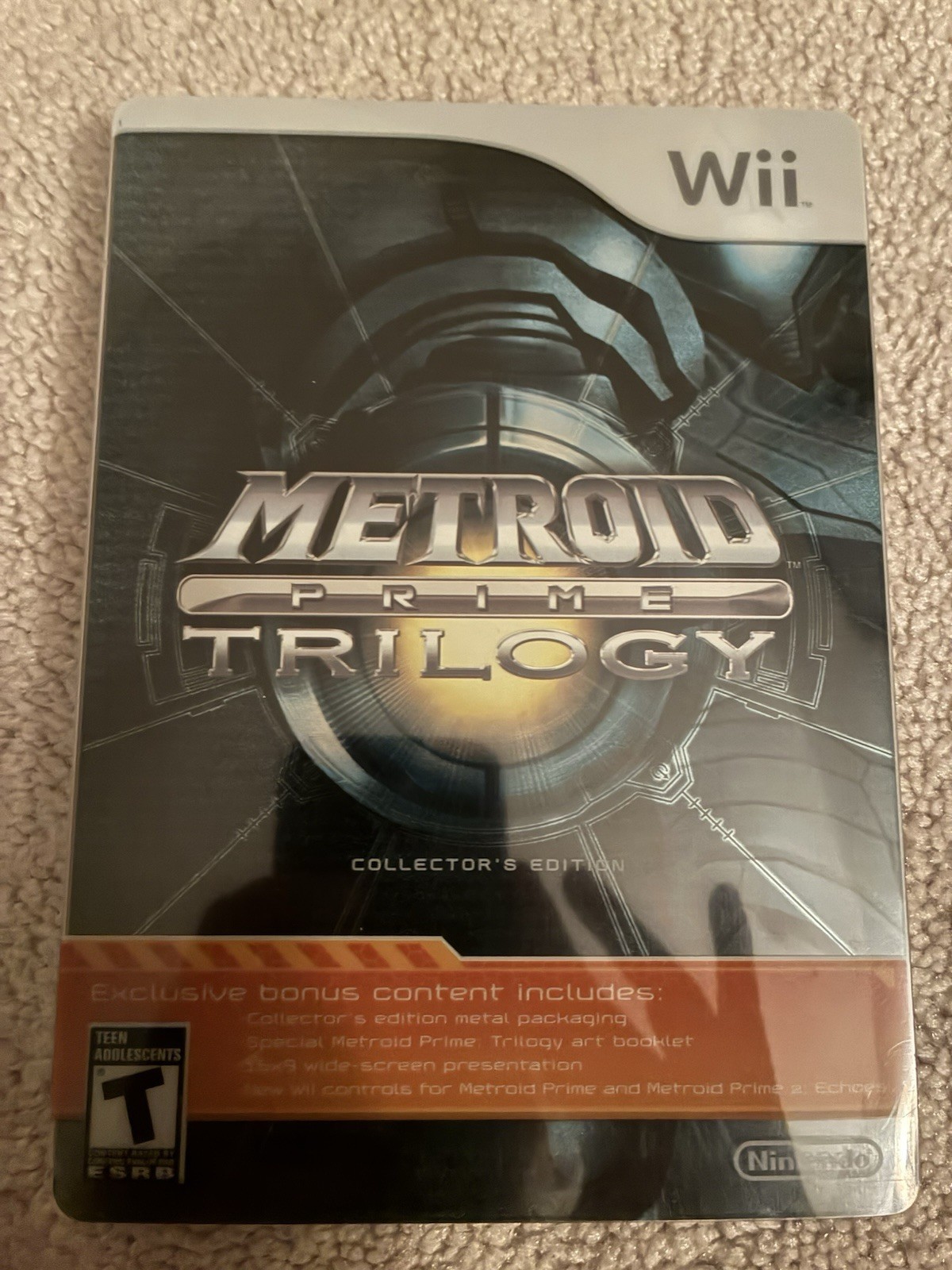 Metroid Prime Trilogy Collector’s Edition (Nintendo Wii, 2009) Steelbook CIB
