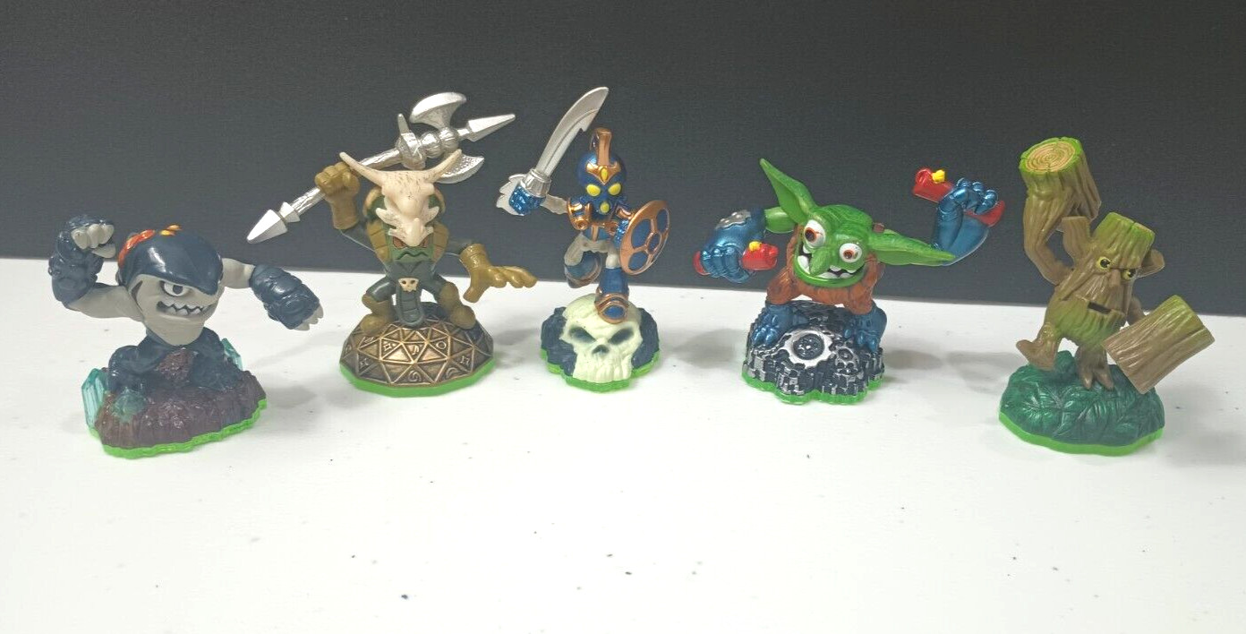 Skylanders Spyros Adventure – Lot Of 5 Chop Chop, Boomer, Voodood, Stump Smash