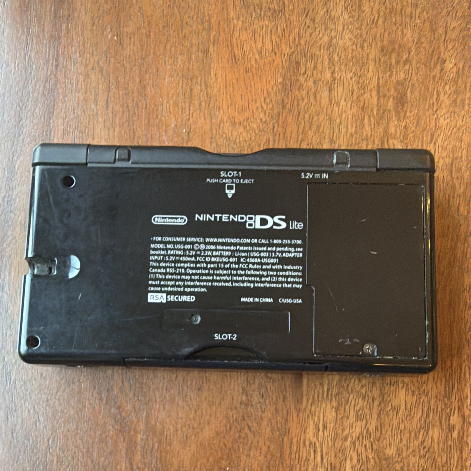Nintendo DS Lite Black Handheld System Wi-Fi USG-001 NTSC-U/C