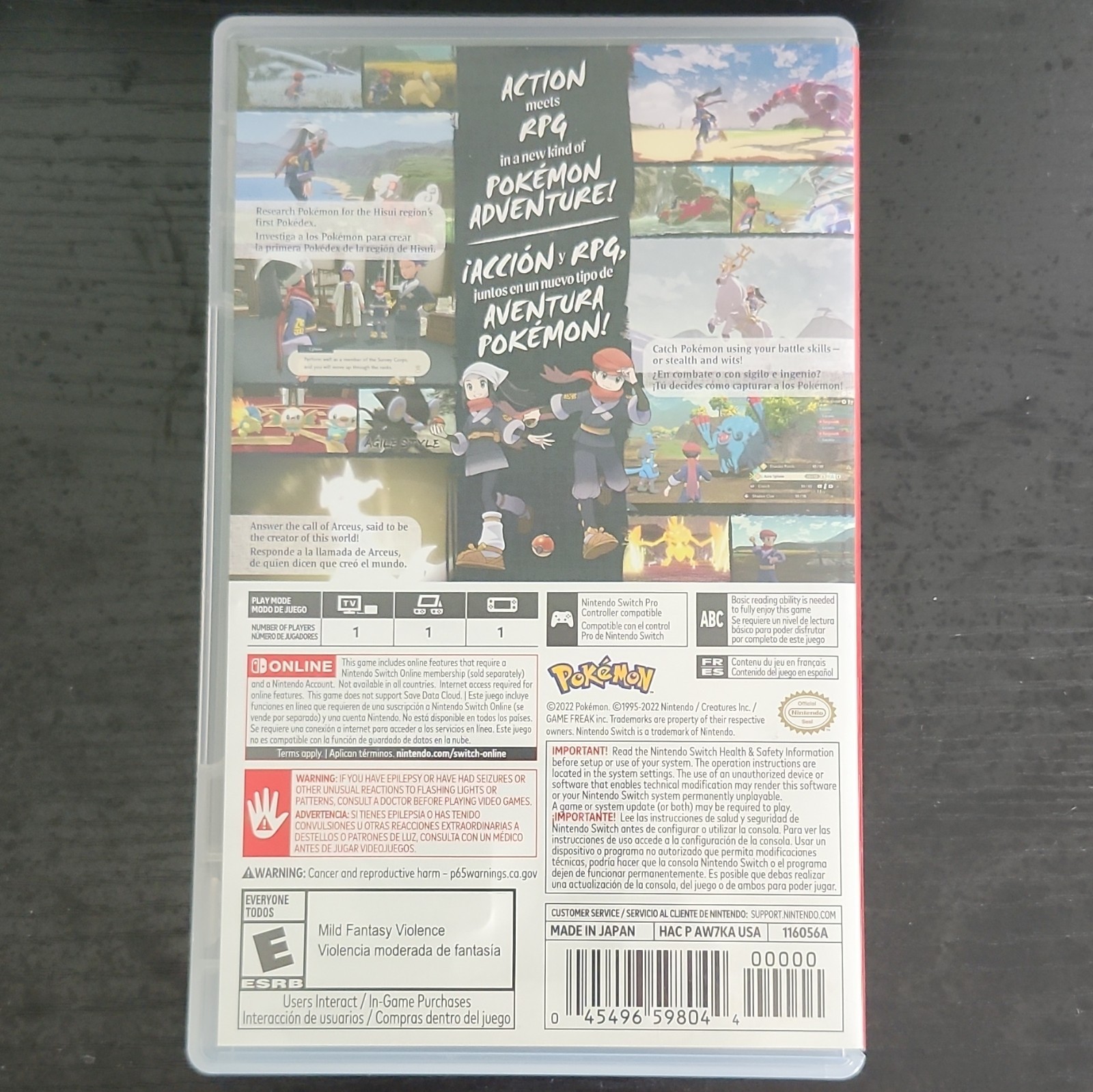 Nintendo Pokémon Legends: Arceus Switch RPG Online NTSC-U/C 2022 E-Everyone