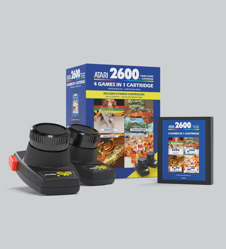Atari 2600+ Plus 4 Games In 1 Cartridge – 2 Paddle Controllers – Special Bundle