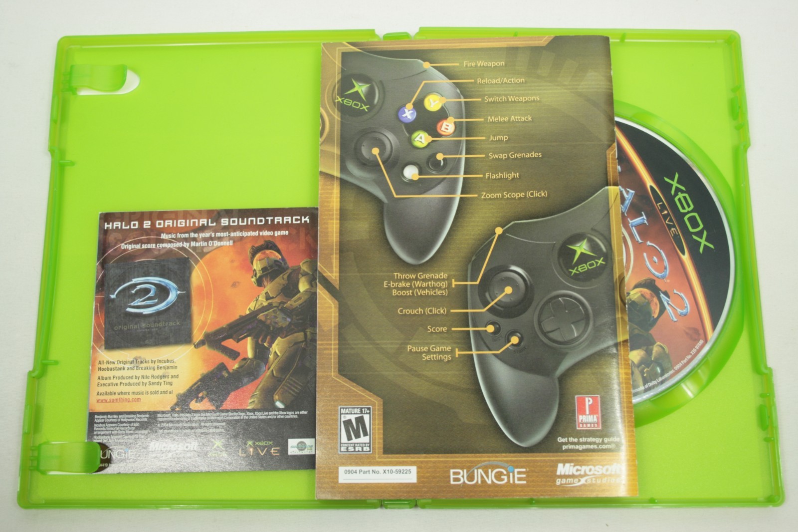 Halo 2 Xbox Original Game CIB 2004 1st Print Complete + Manual & Soundtrack Ad