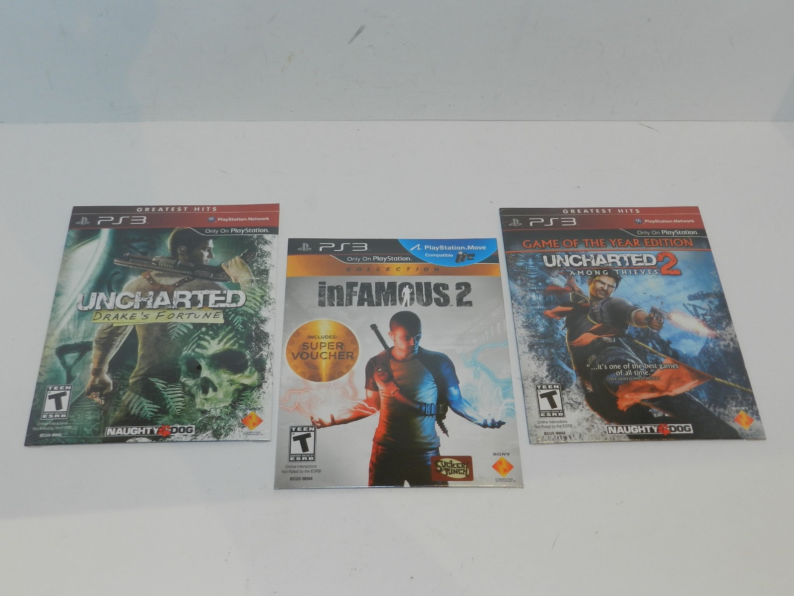 Lot of 3 Uncharted Pack PlayStation 3 PS3 Game Brand New Sealed Drake’s Thieves