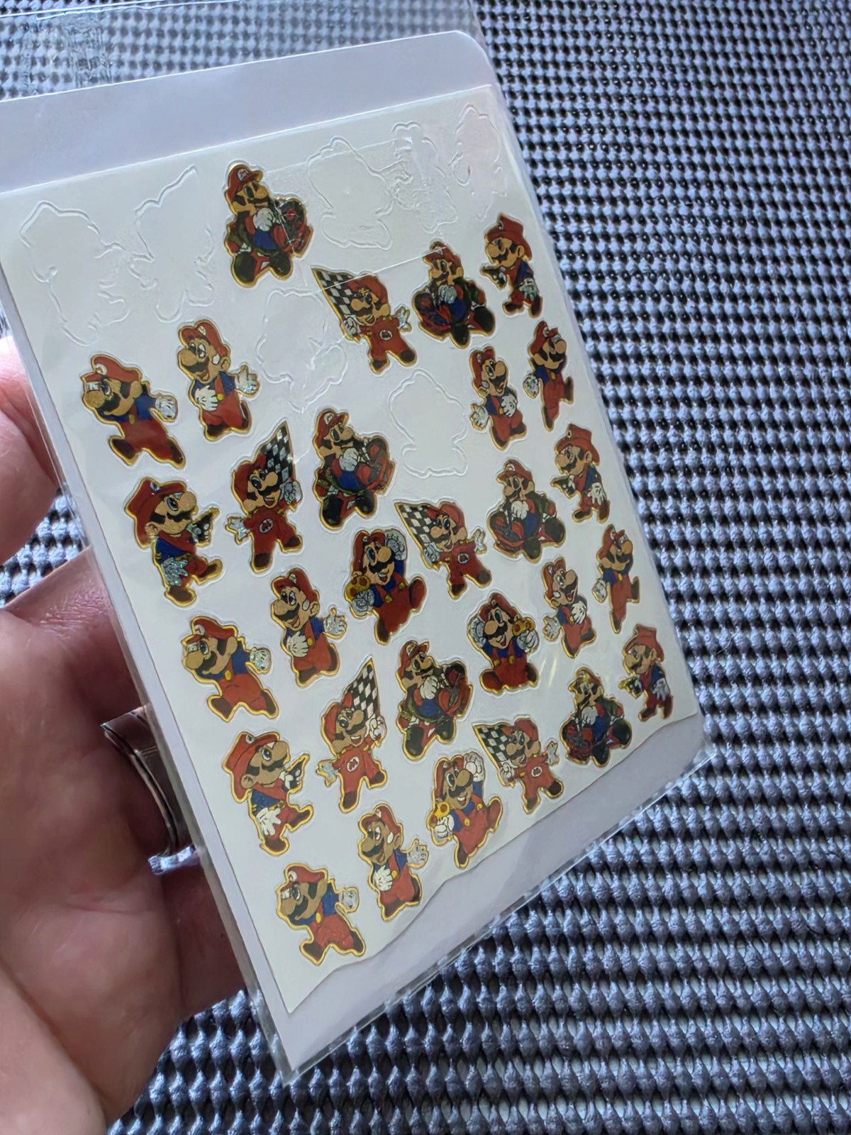 Vintage Nintendo Super Mario Bros Kart Sticker Sheet Incomplete Rare Promo NES