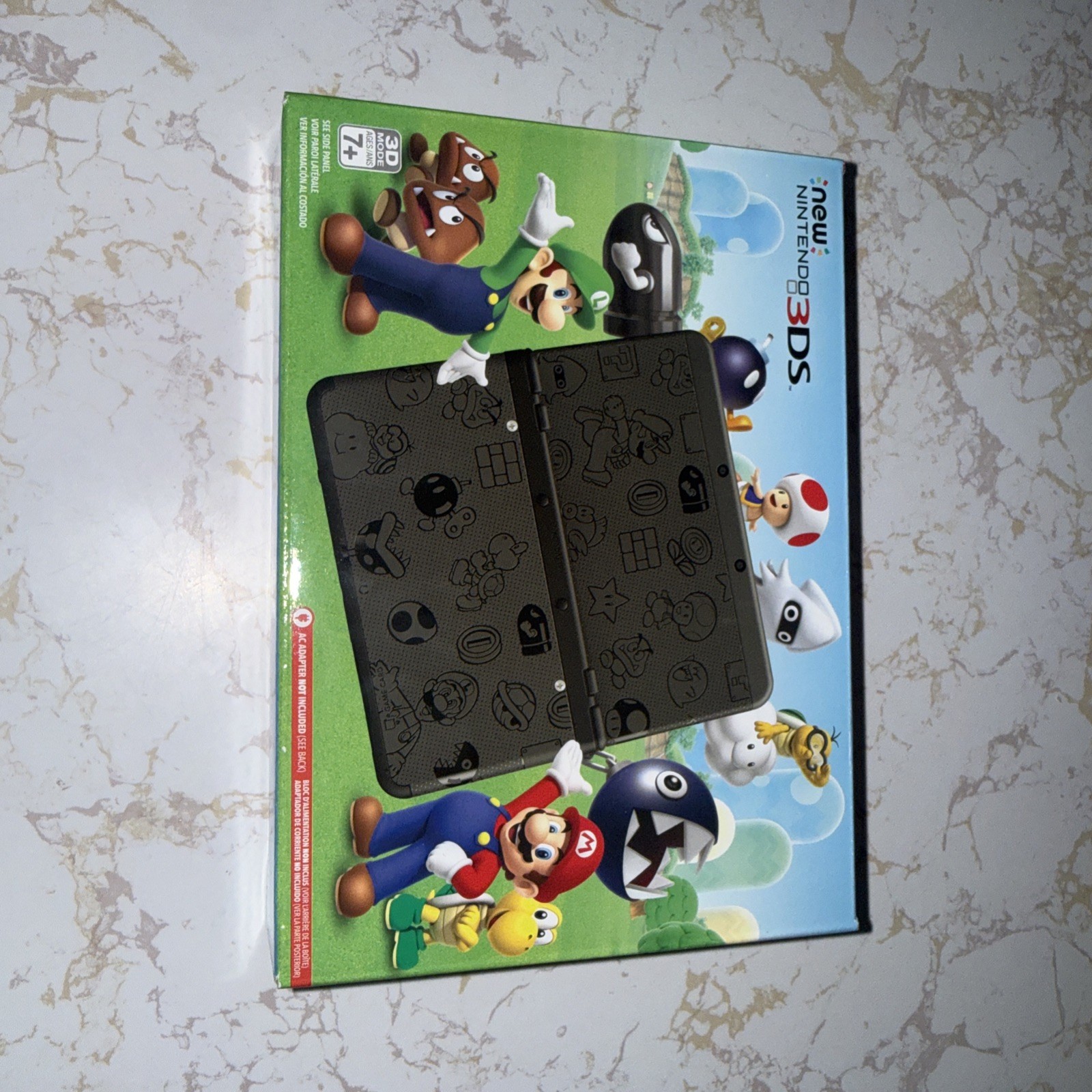 New Nintendo 3DS Super Mario Limited Edition Handheld System Black Unopened