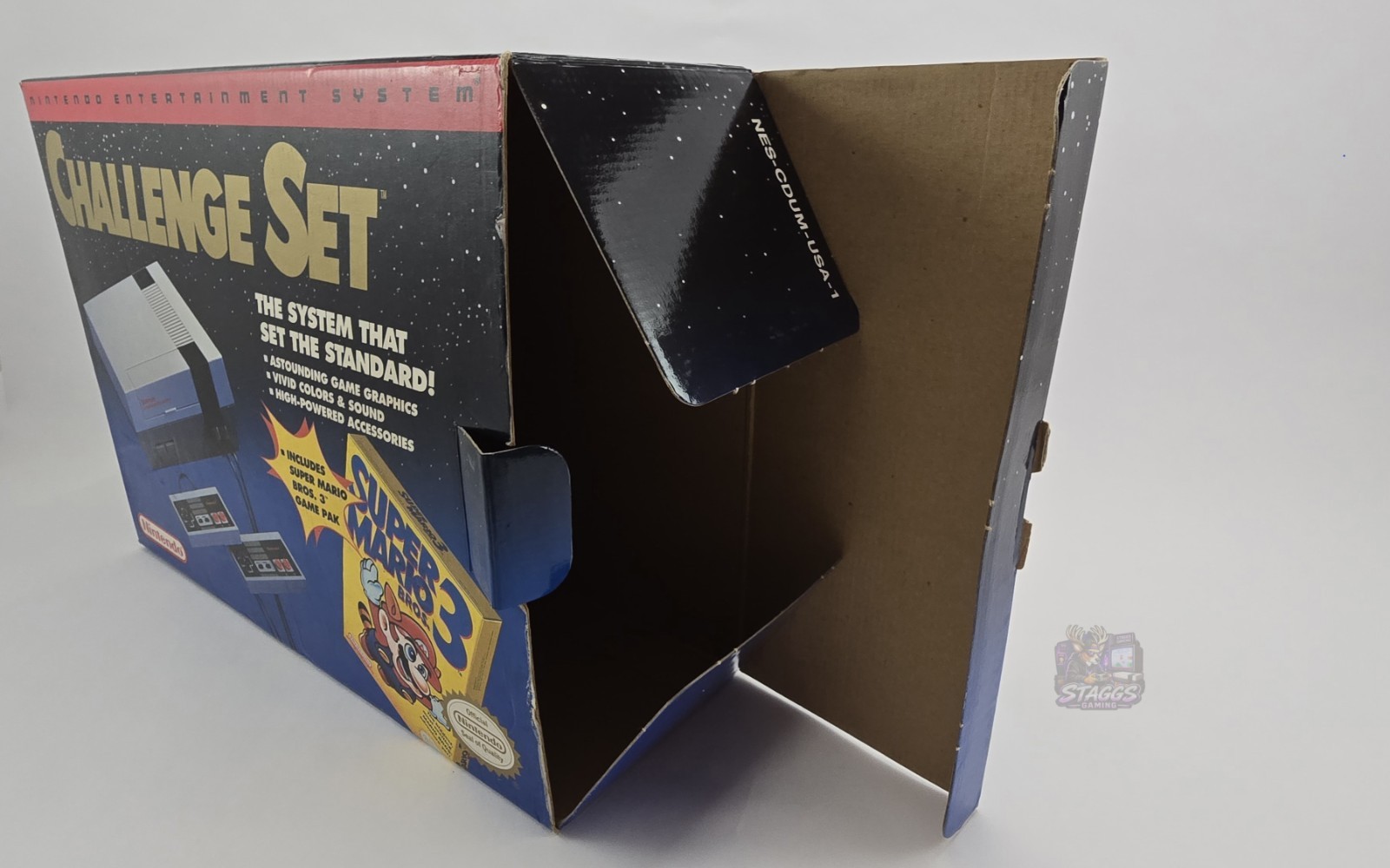 CIB Nintendo NES Console Challenge Set w/Super Mario 3 NFR Label, Tested/Work