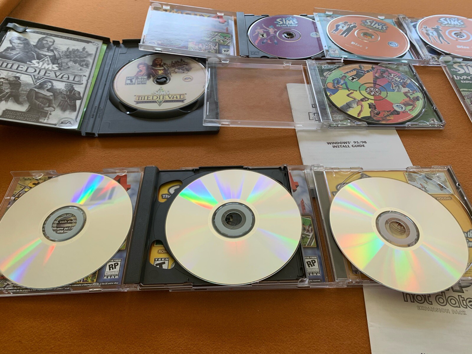 The Sims Original & Sims Medieval PC Games w/7 Expansion Packs & Instructions