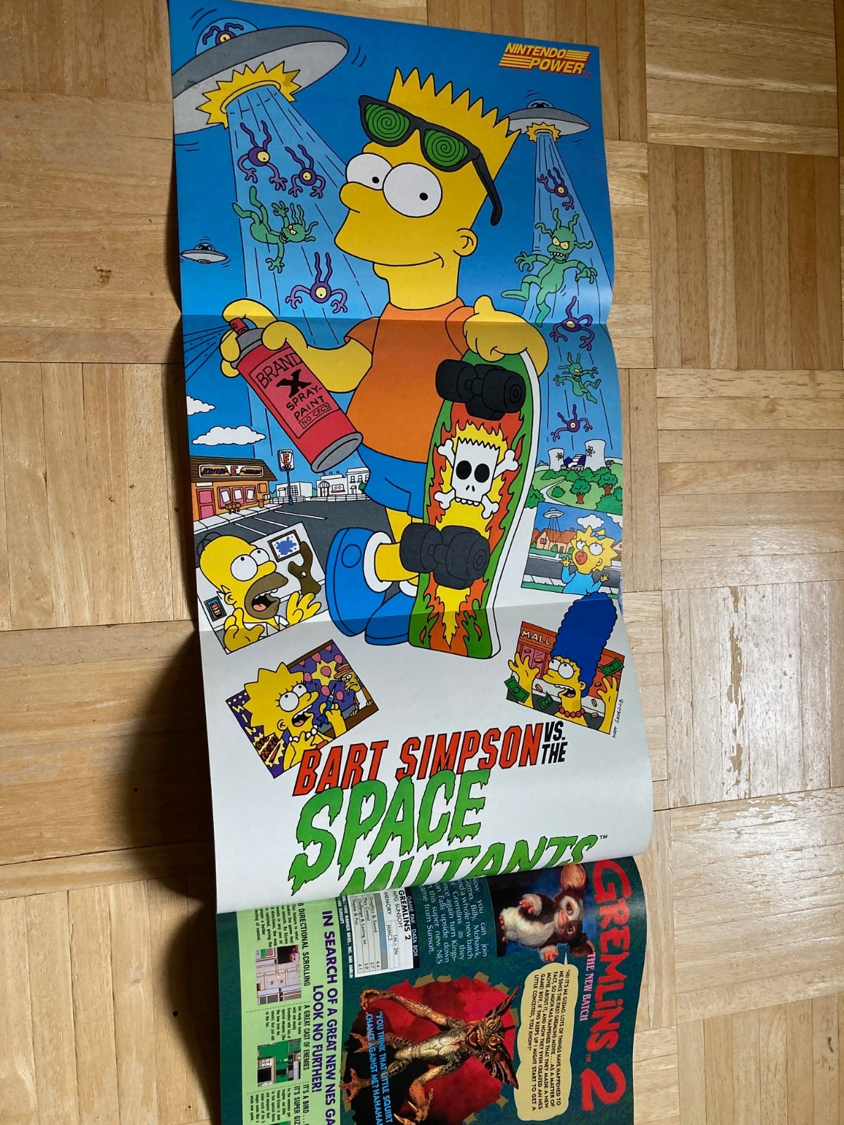 Nintendo Power Magazine Volume 20 Mega Man w/ Bart Simpson Poster & Inserts