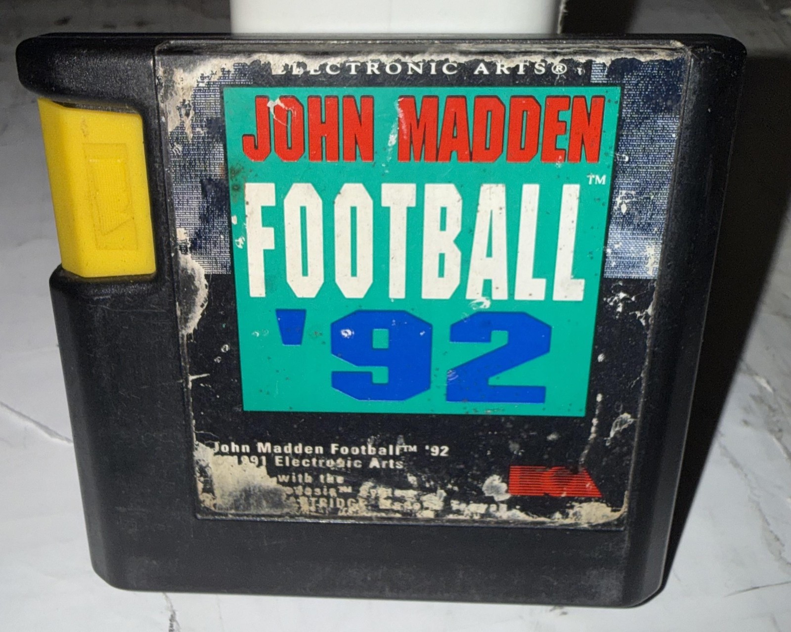 Vintage John Madden Football ’92 Sega Genesis Game Cart Only EA Sports NTSC