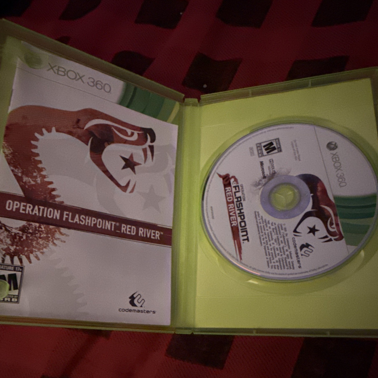 Codemasters Operation Flashpoint: Red River Xbox 360 M NTSC-U/C Shooter Manual