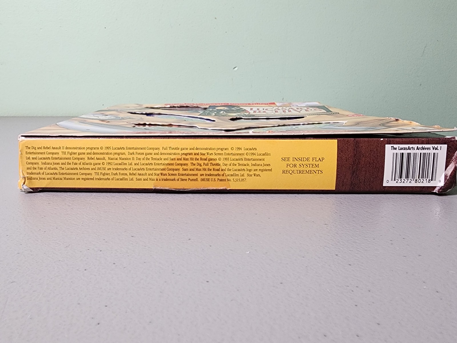 LucasArts Archives Vol 1 PC CD-ROM Games Indiana Jones Sam & Max. – CIB Big Box