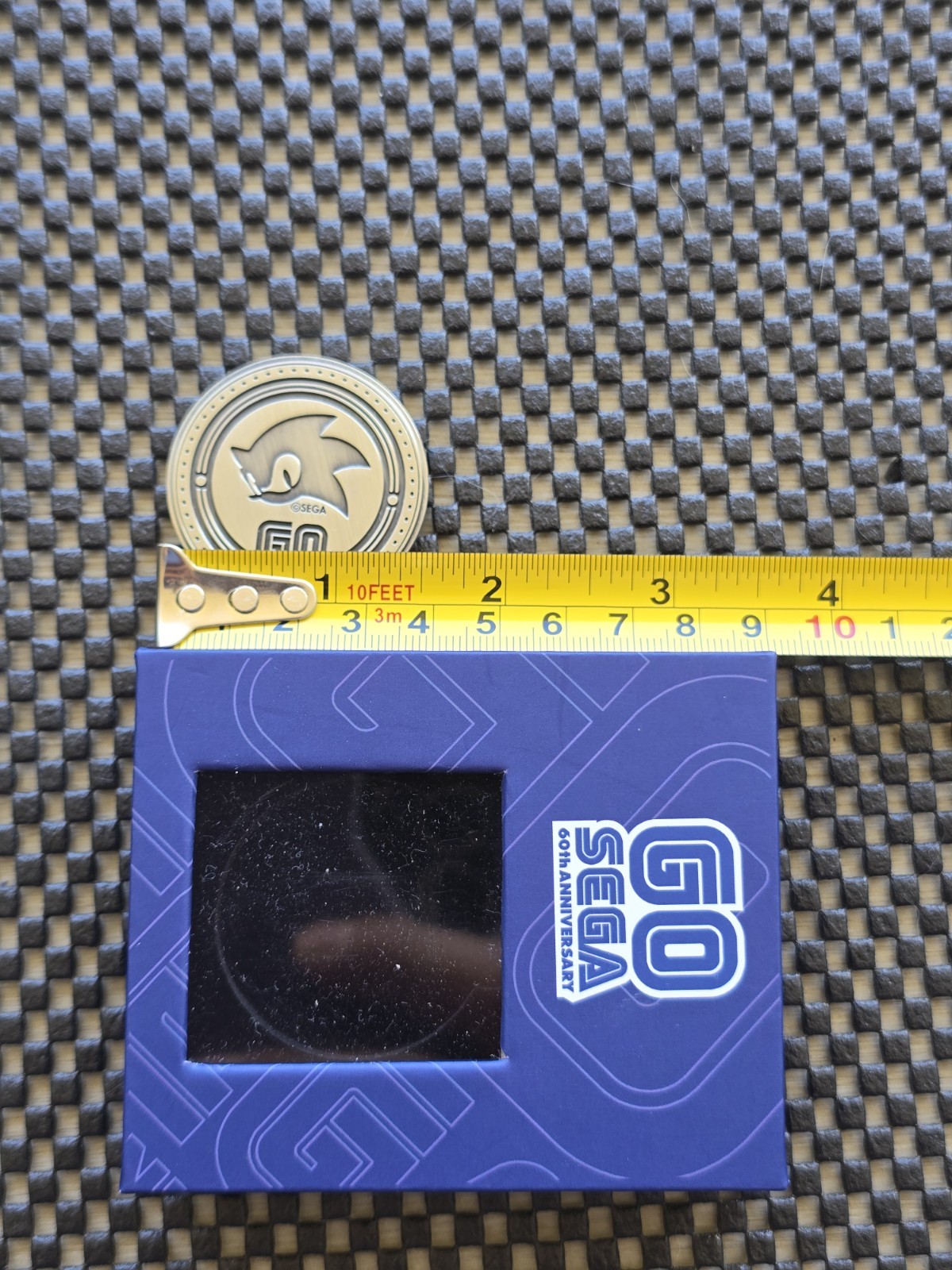Sonic Hedgehog GO SEGA 60th Anniversary Coin Medal Rare GENESIS SATURN DREAMCAST