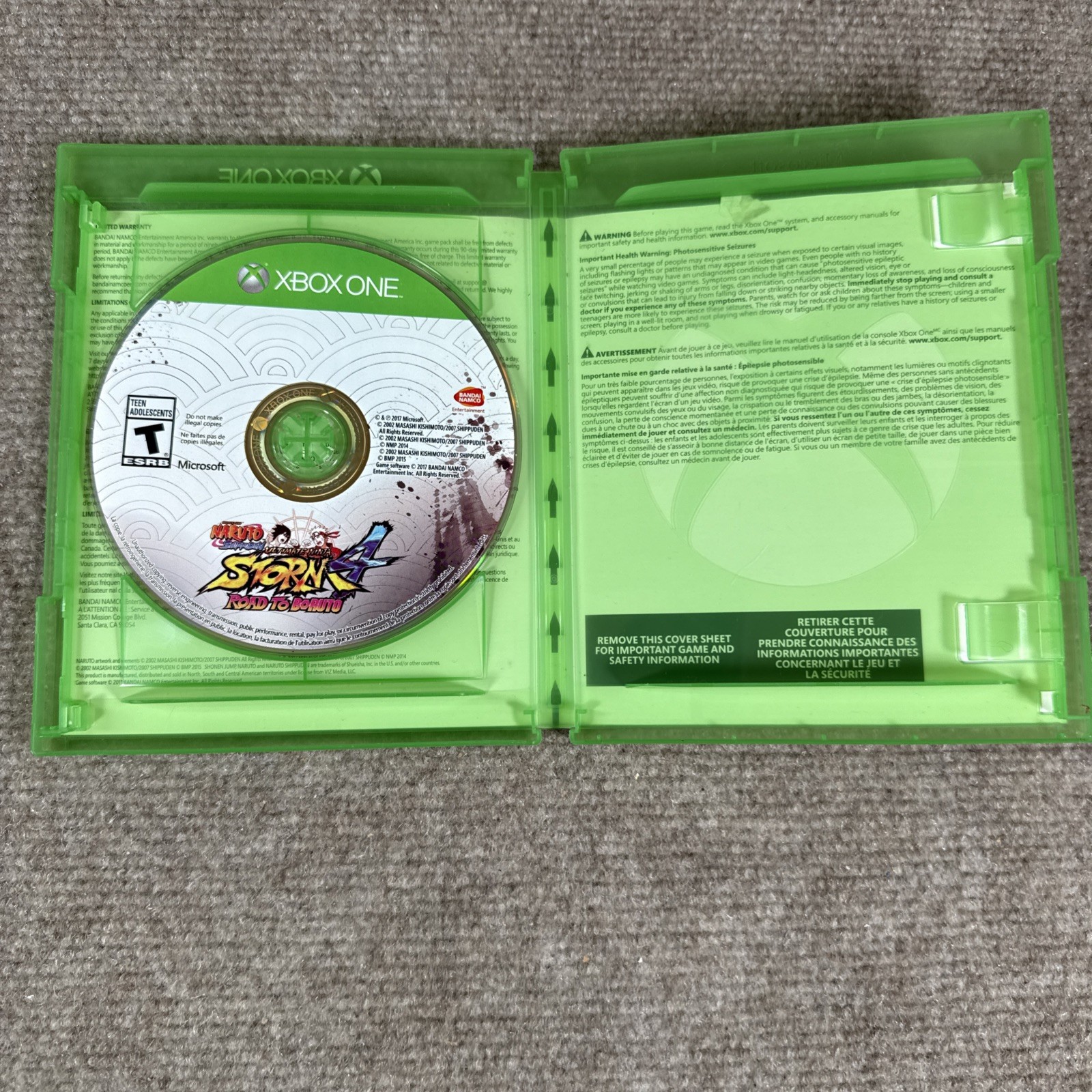 Naruto Shippuden Ultimate Ninja Storm 4 Road to Boruto Xbox One Adult Owned
