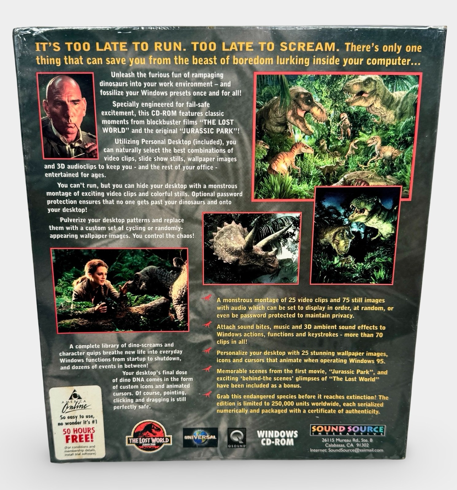 The Lost World Jurassic Park Entertainment Utility SEALED Limited Edition of 25k