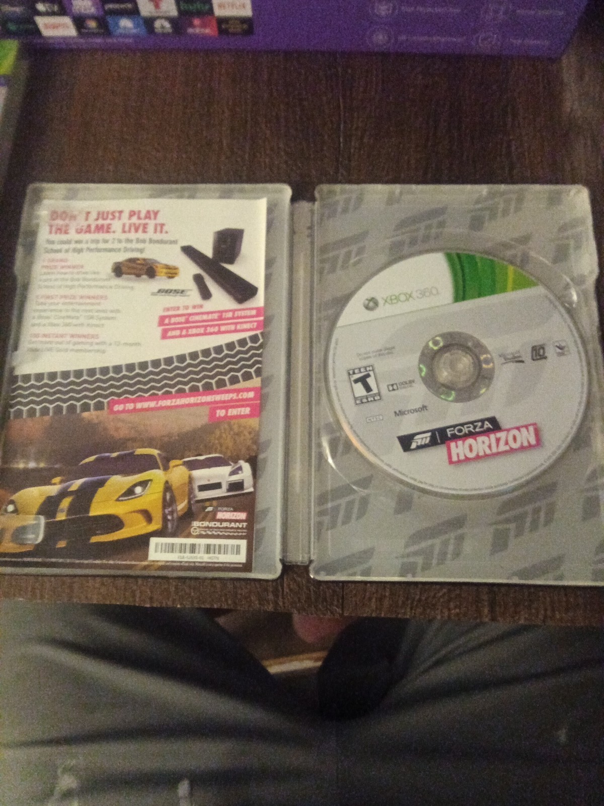 Xbox 360 Forza Horizon Game And Case Kinect Compatible Steel Book Limited Ed Rar