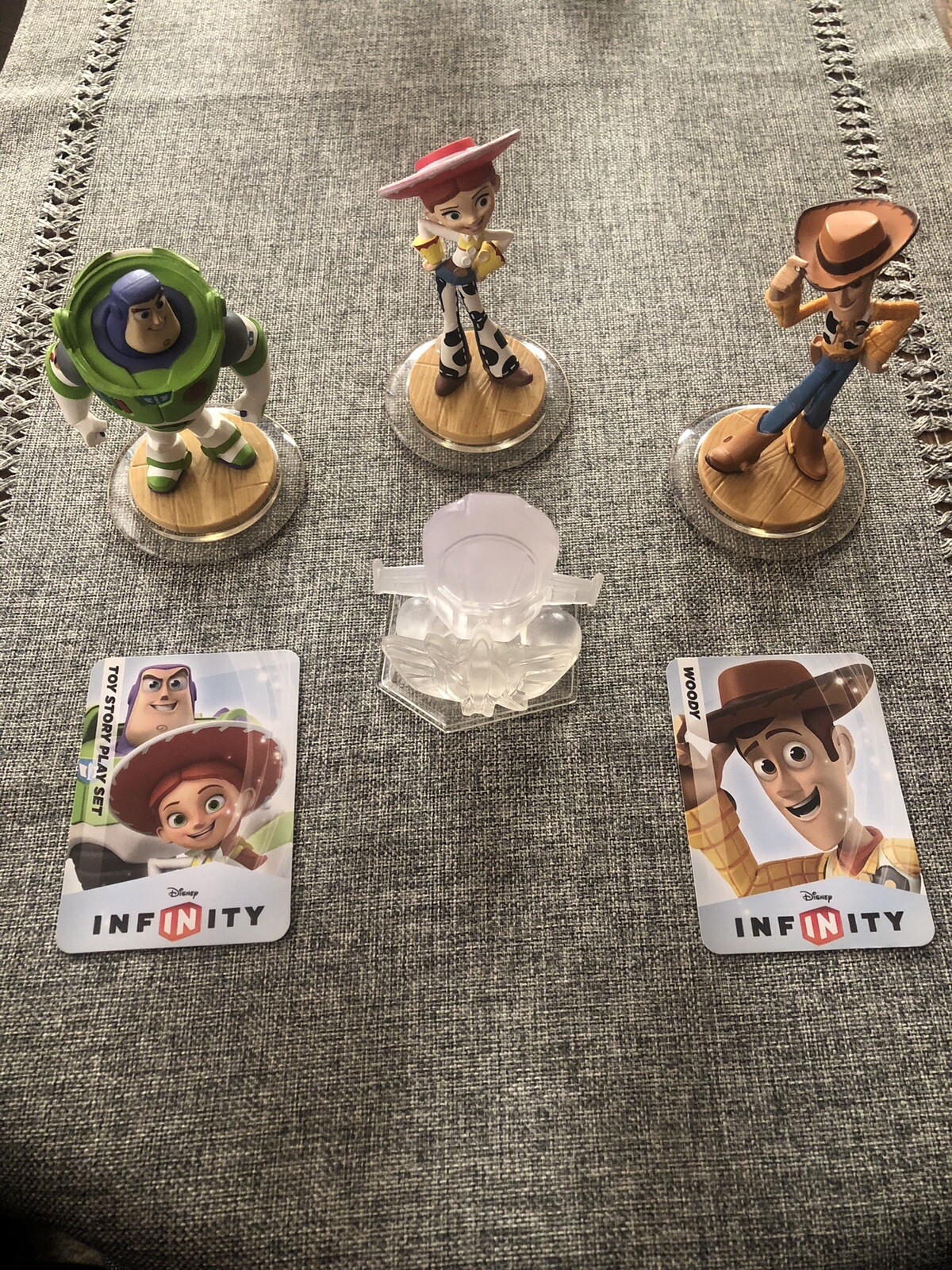 DISNEY INFINITY – Buzz Lightyear, Jessie, Woody – Toy Story Figure 6 Lot w Cards