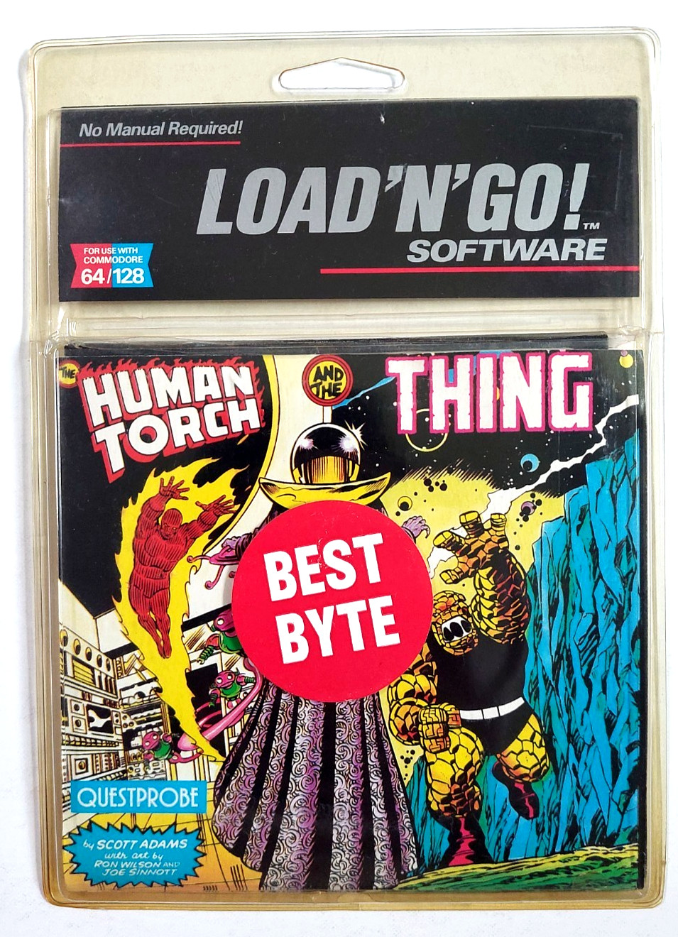 Human Torch & The Thing Commodore 64/128 1985 SEALED! Floppy Scott Adams Rare
