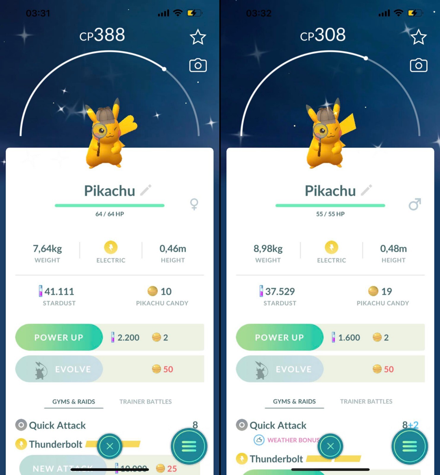 Shiny Pikachu wearing a detective hat Male Female – PTCs – Read Description