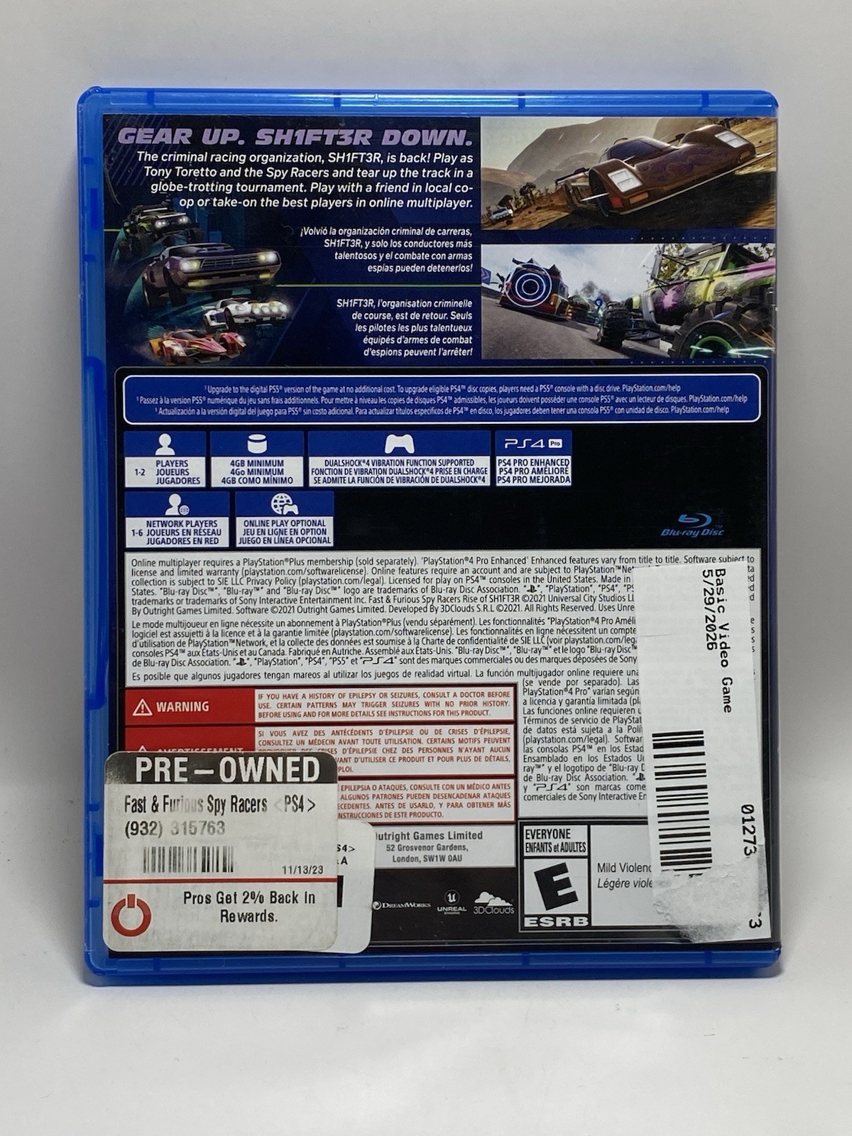 Fast & Furious – Spy Racers – Rise of the Sh1ft3r (PlayStation, 2021)