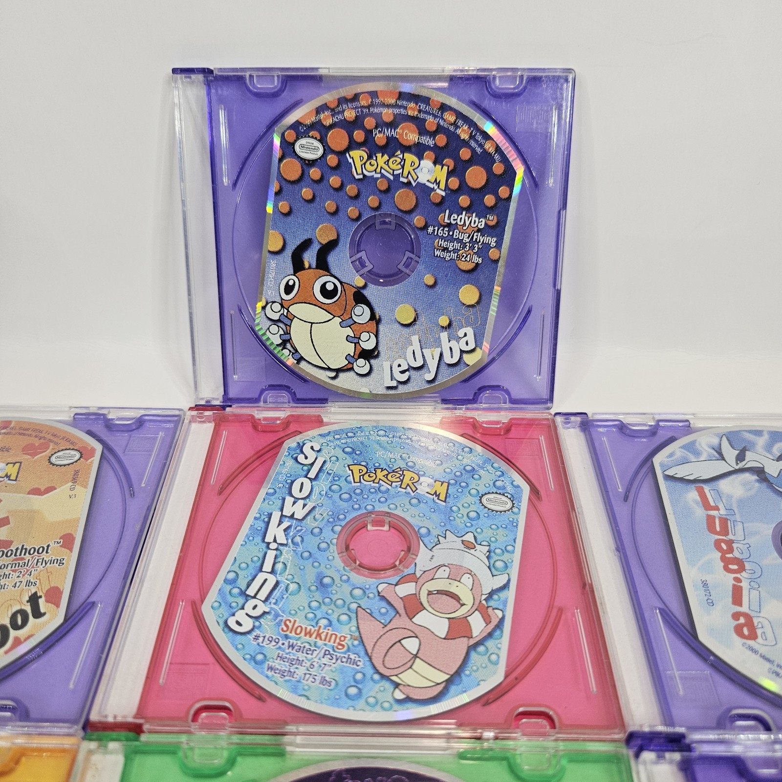 Pokemon Pokerom Lot Of 10 PC/Mac CD-ROM NINTENDO Mattel 2000
