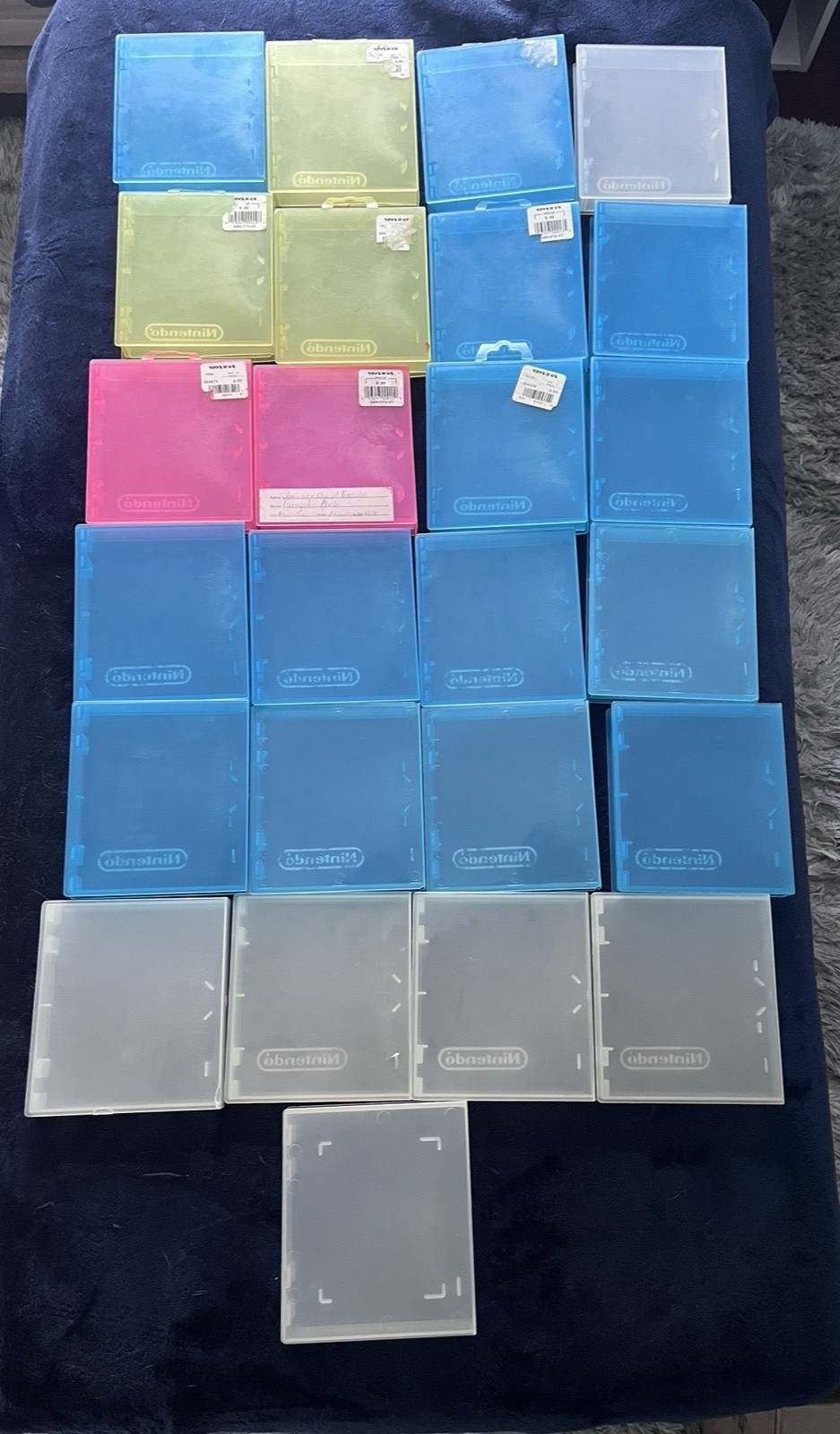 Nes Nintendo Games Hard Plastic Clamshell Case Lot of 25 -23 OEM, 2 Generic