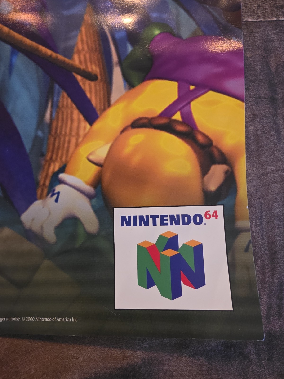 RARE Authentic Poster ( 2000) Mario Party 2 Nintendo 64 N64 Promo Store Display