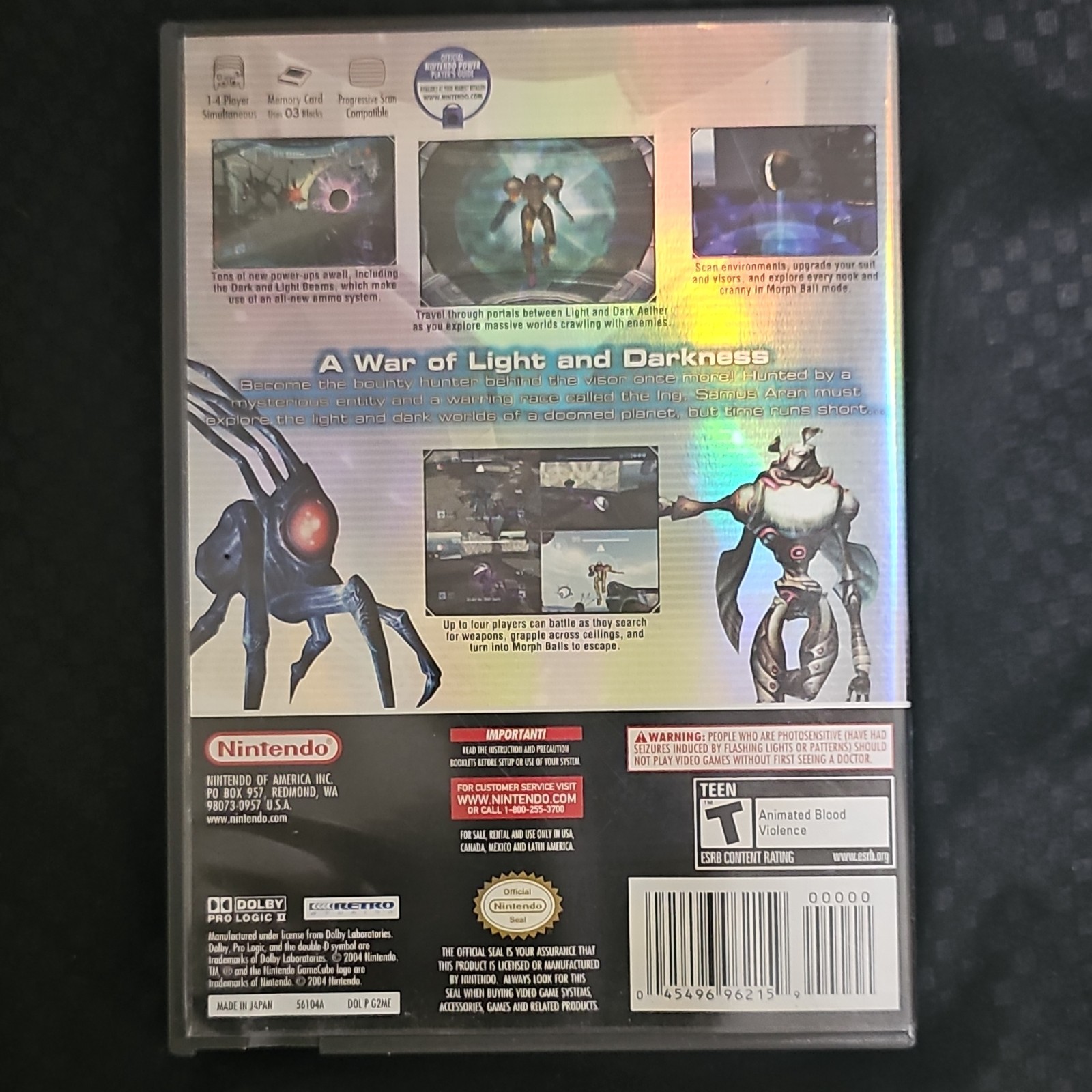 Nintendo Metroid Prime 2: Echoes GameCube Complete w/ Manual T 2004 NTSC-U/C