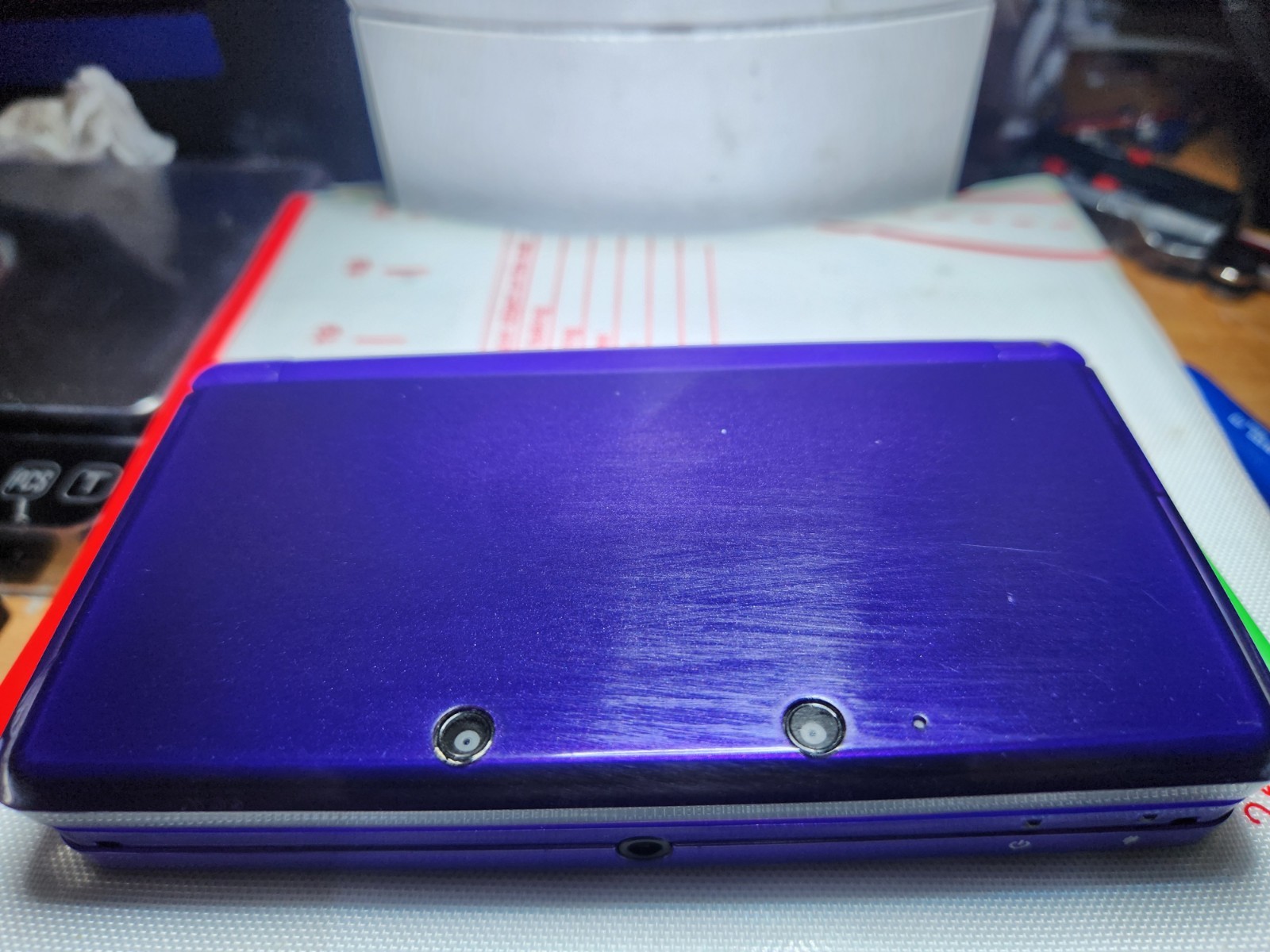 Nintendo 3DS CTR-001 Handheld System Purple Wi-Fi 256GB card