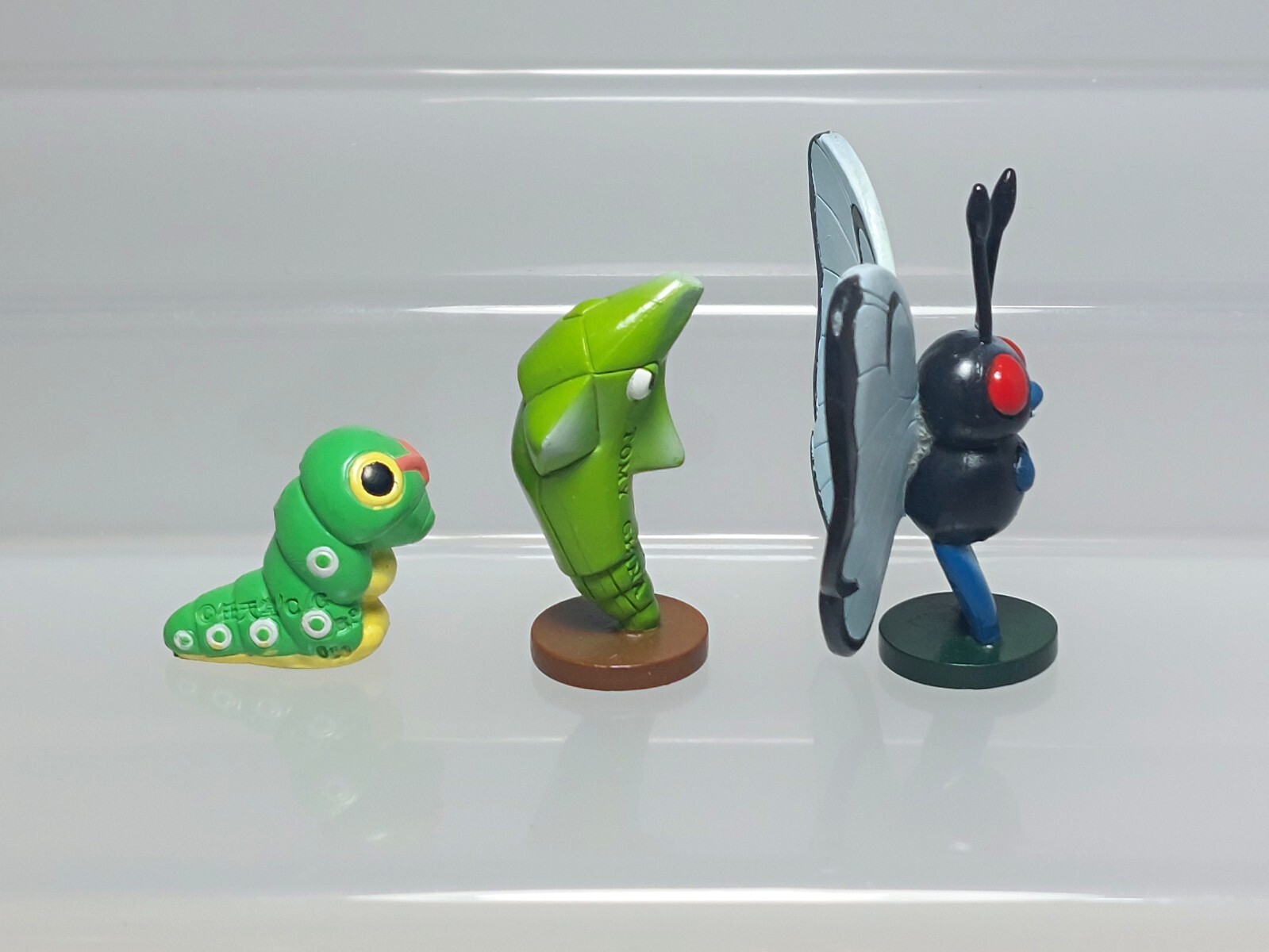 Pokemon Figure Butterfree Metapod MC Tomy & Caterpie Stamp Banpresto 0.9-1.9in