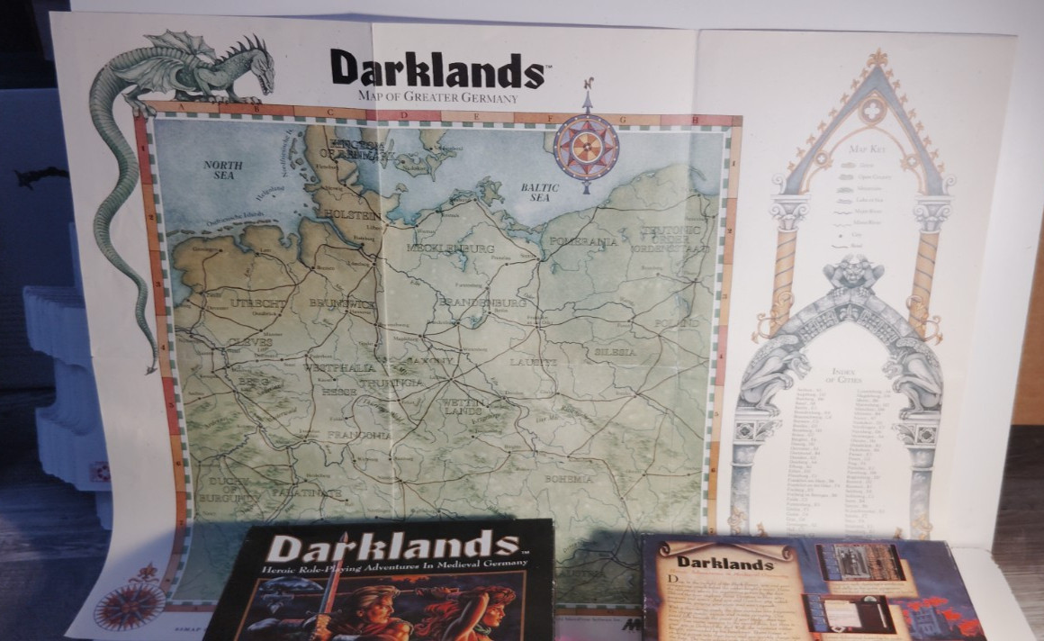 Microprose Darklands Big Box PC Game 1992 3.5 Disc Complete with Manual and Map