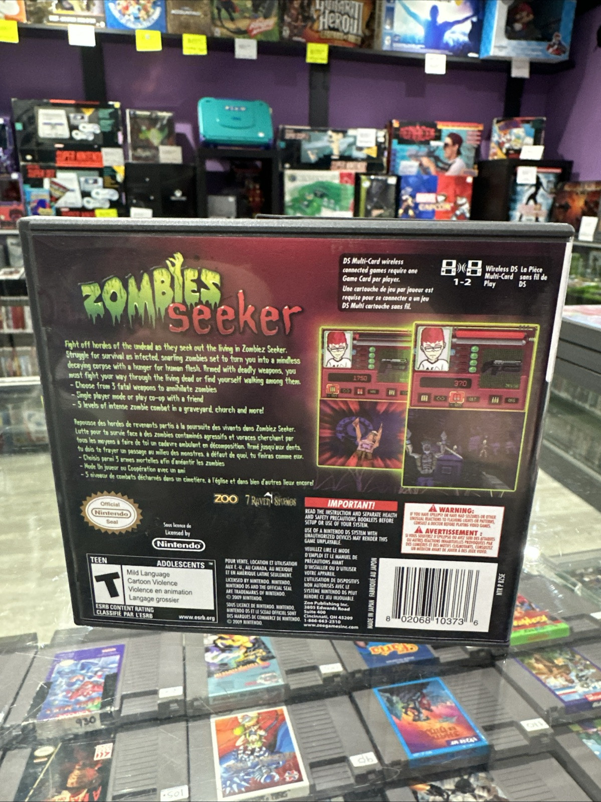 Zombies Seeker (Nintendo DS, 2011) CIB Complete Tested!