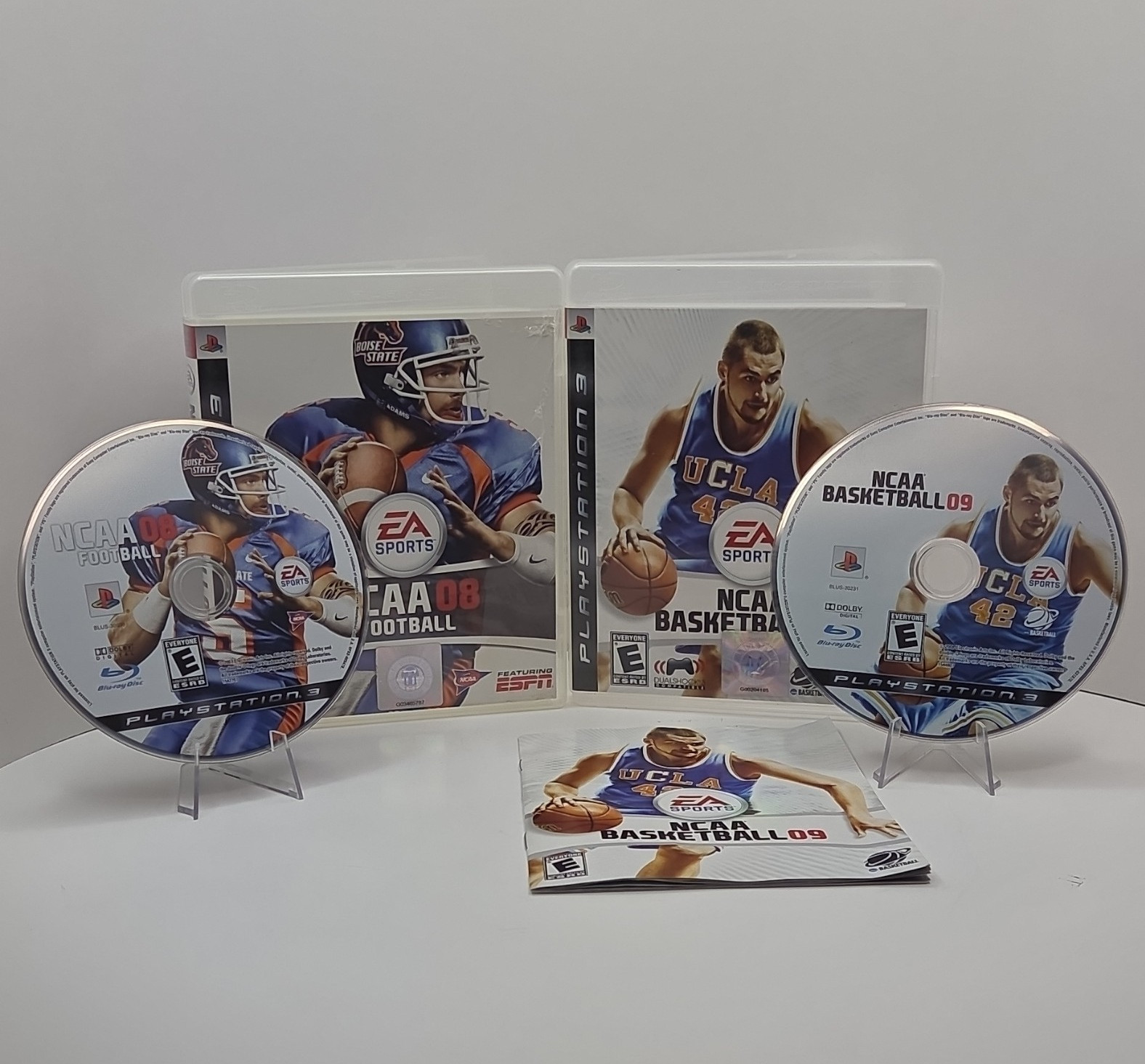 EA Sports NCAA 08 Football + NCAA Basketball 09 PS3 Sports Lot – TESTED