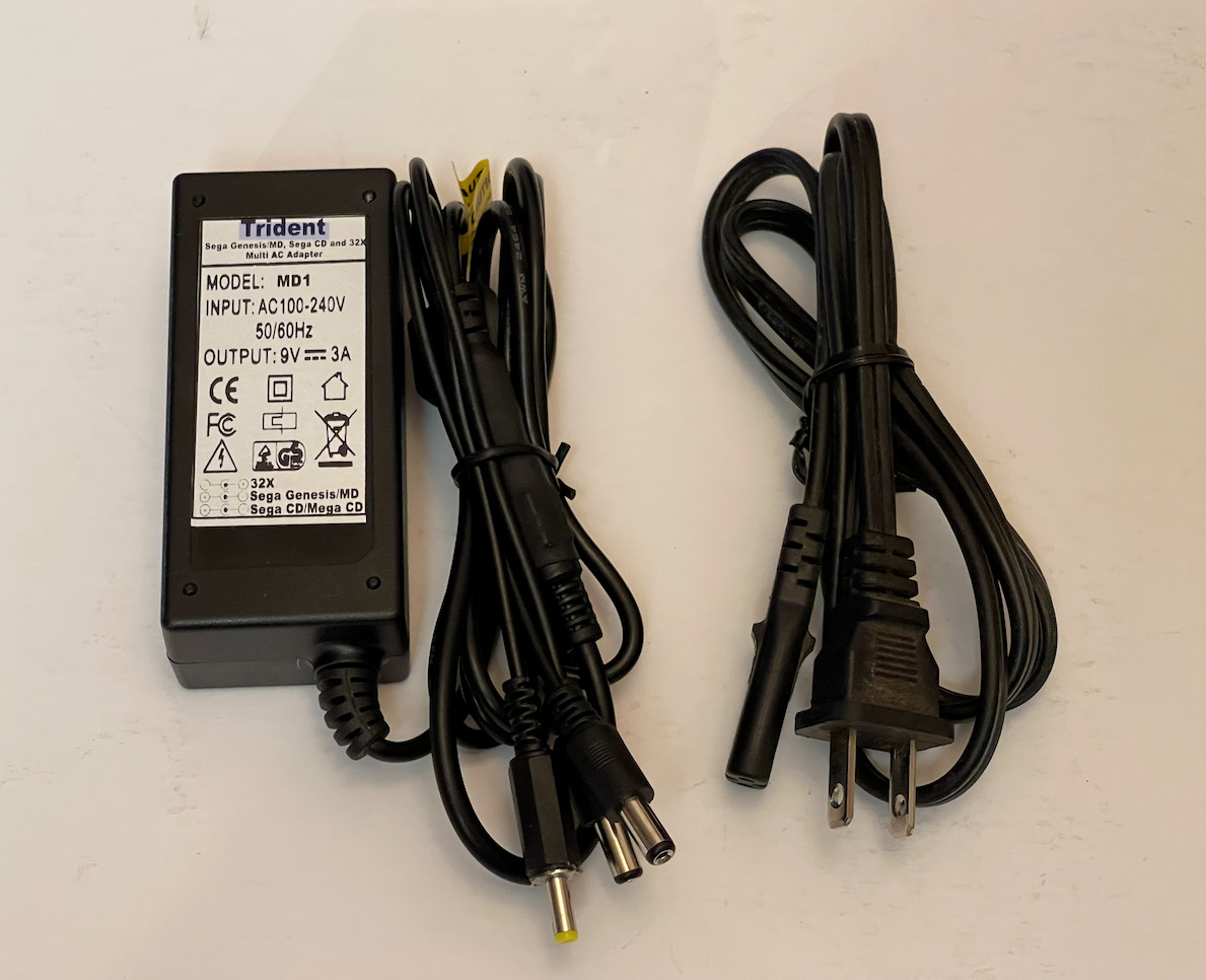 NEW Trident AC Power Adapter For Sega Genesis Model1/Sega CD/32X FAST FREE SHIP