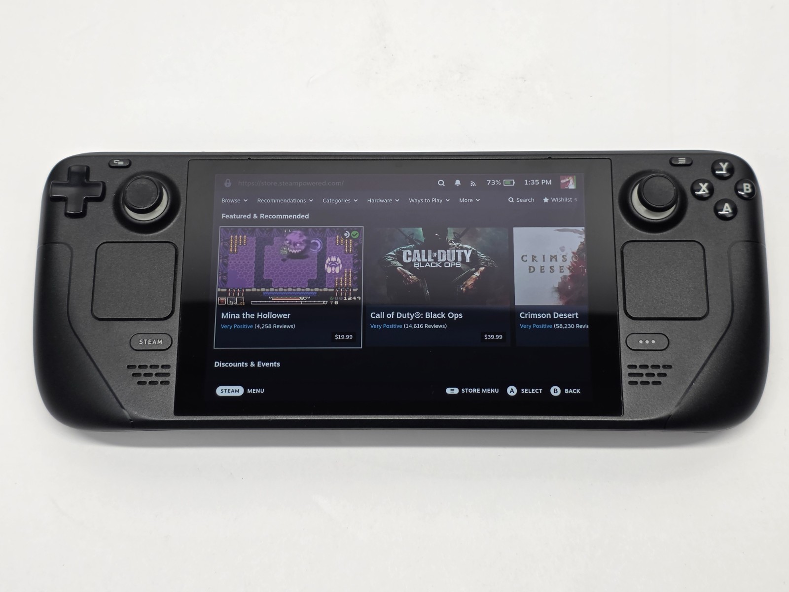 Valve Steam Deck 64GB Handheld Game System w/ 512GB Micro SD Card, Case, Dock