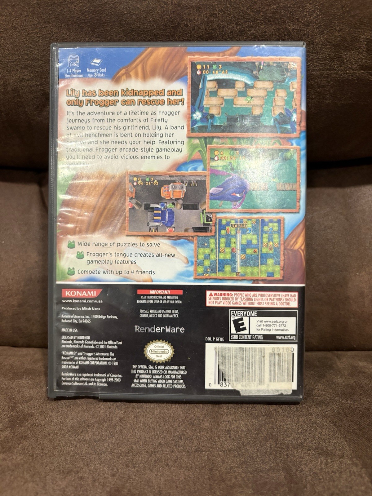 Frogger’s Adventures: The Rescue (Nintendo GameCube, 2003) CIB Tested Acceptable