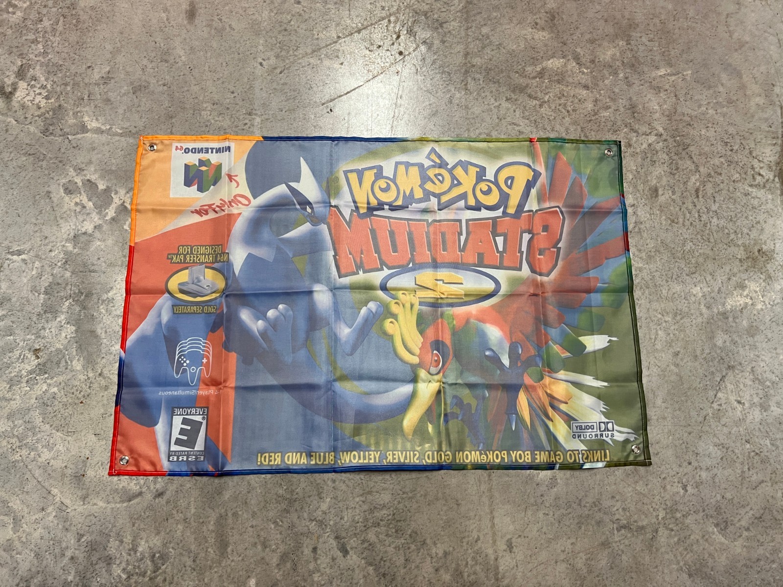 Pokemon Stadium 2 Wall Flag Banner Tapestry 2 x 3 Ft, N64