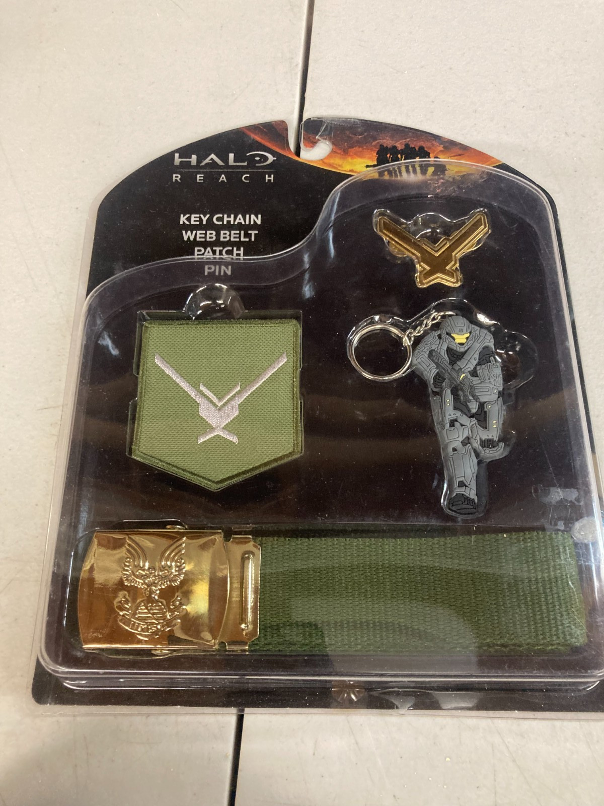 B1 Halo Reach Key Chain Web Belt Patch MOC 2010 Xbox