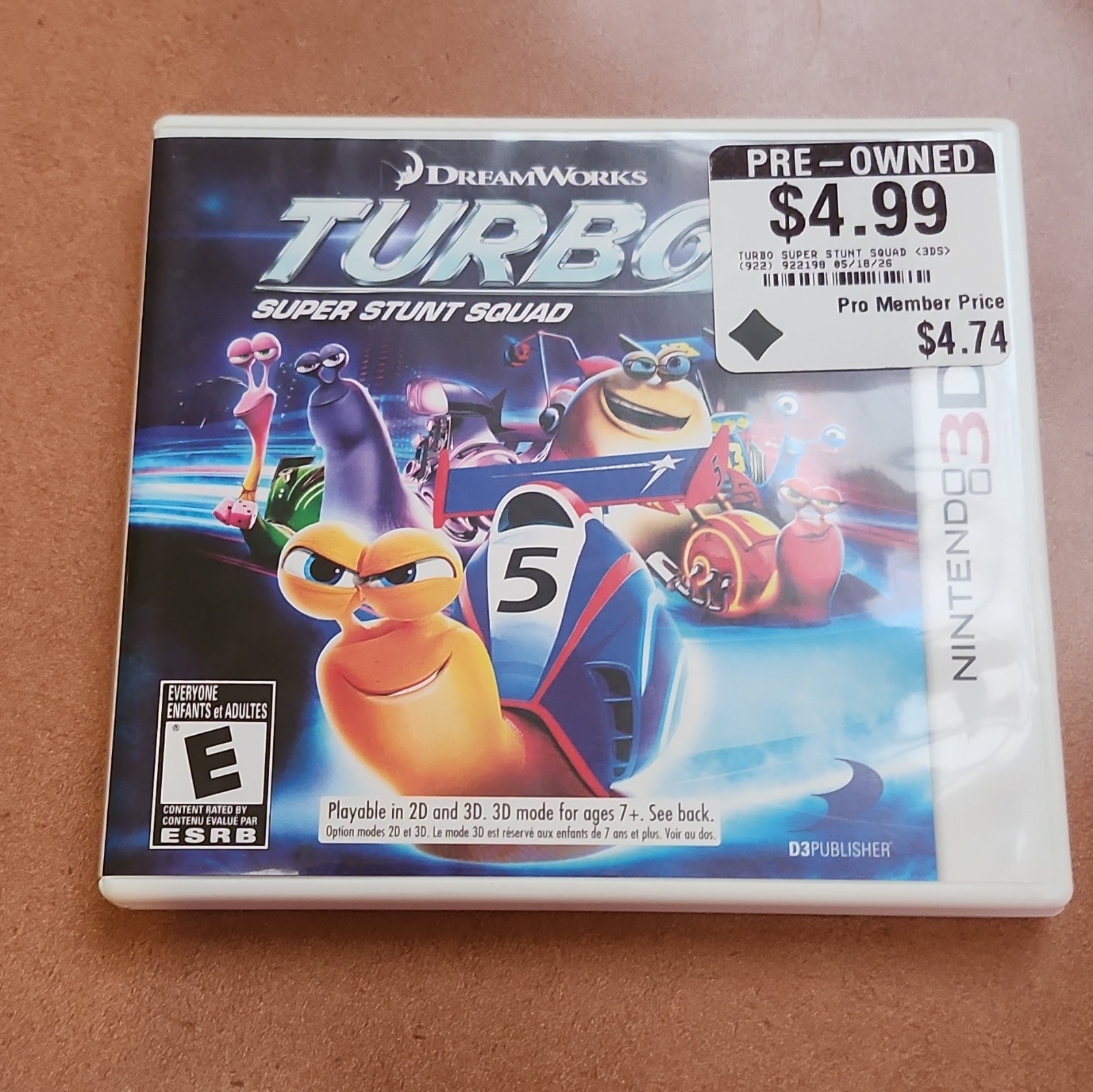 D3Publisher Turbo: Super Stunt Squad (Nintendo 3DS, 2013) E, NTSC-U/C