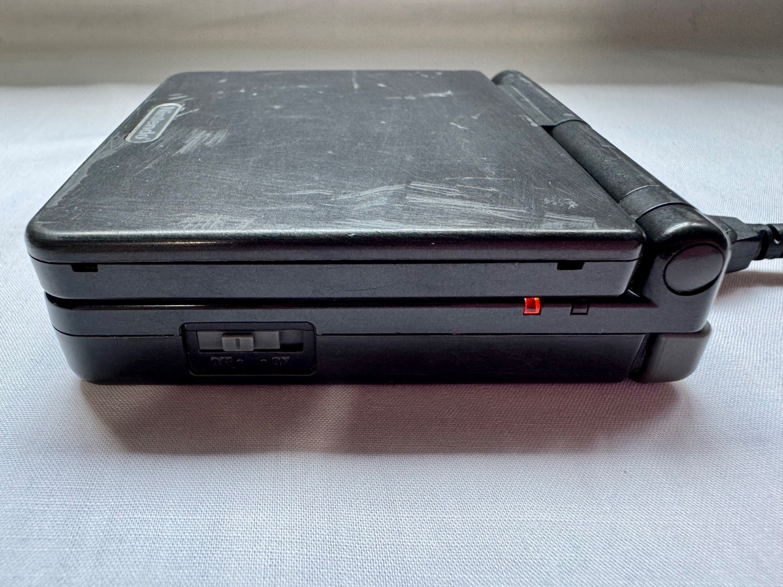 Nintendo Gameboy Advance SP AGS001 Onyx Black Handheld w/ USB Cable & Battery
