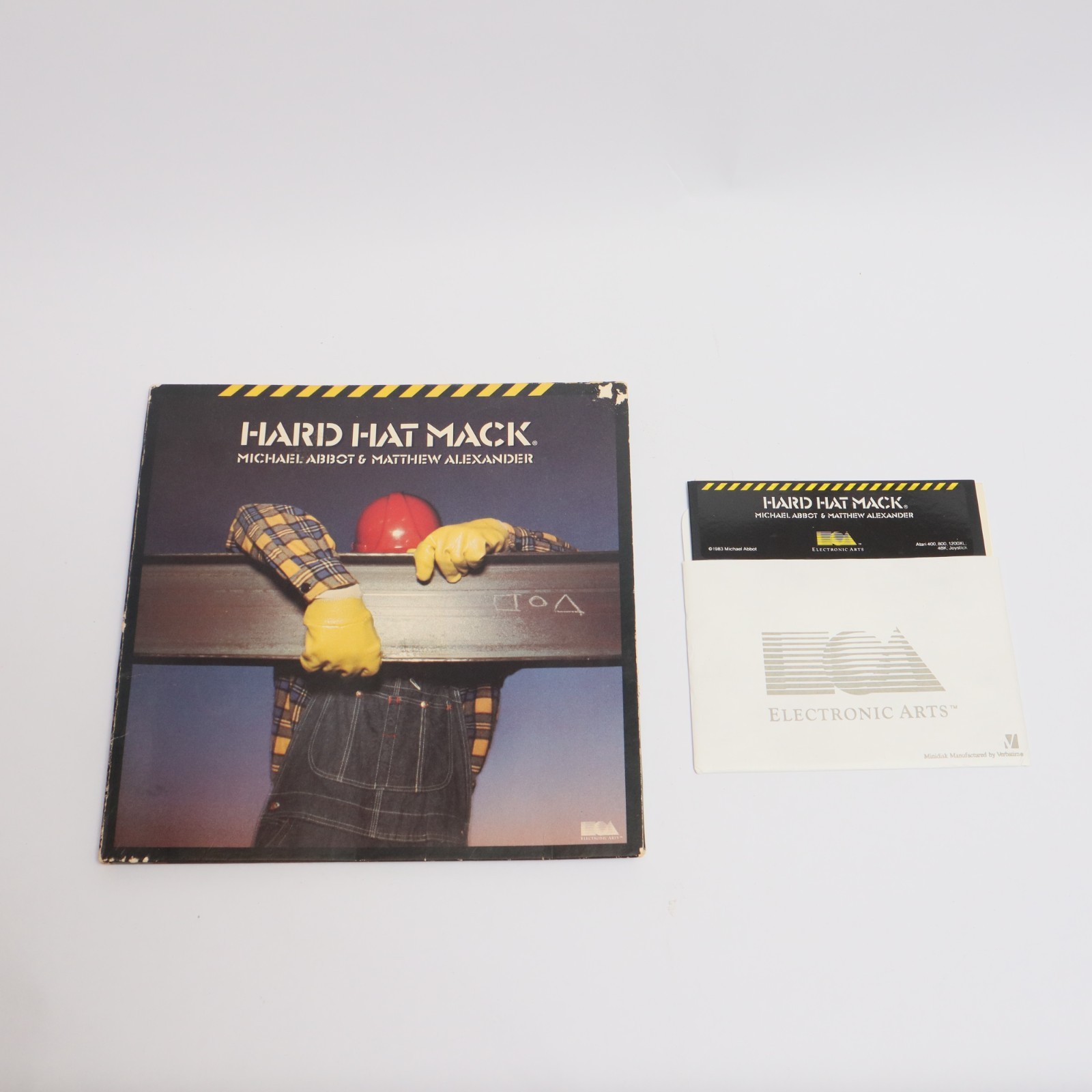 Hard Hat Mack 1983 Electronic Arts Atari Home Computers Platform Excellent Cond