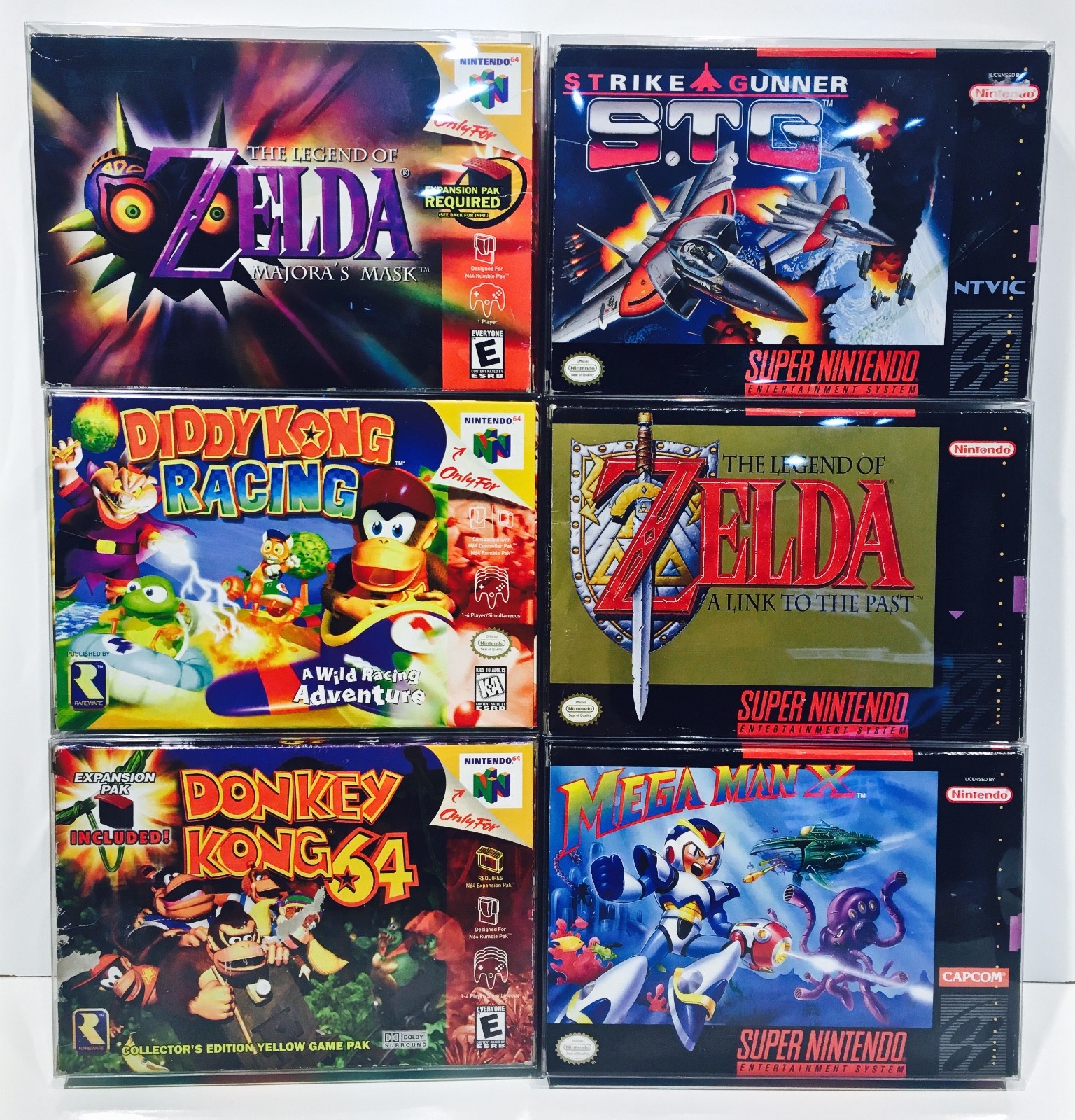 200 SNES / N64 / ATARI JAGUAR Box Protectors Clear Cases Super Nintendo 64 CIB