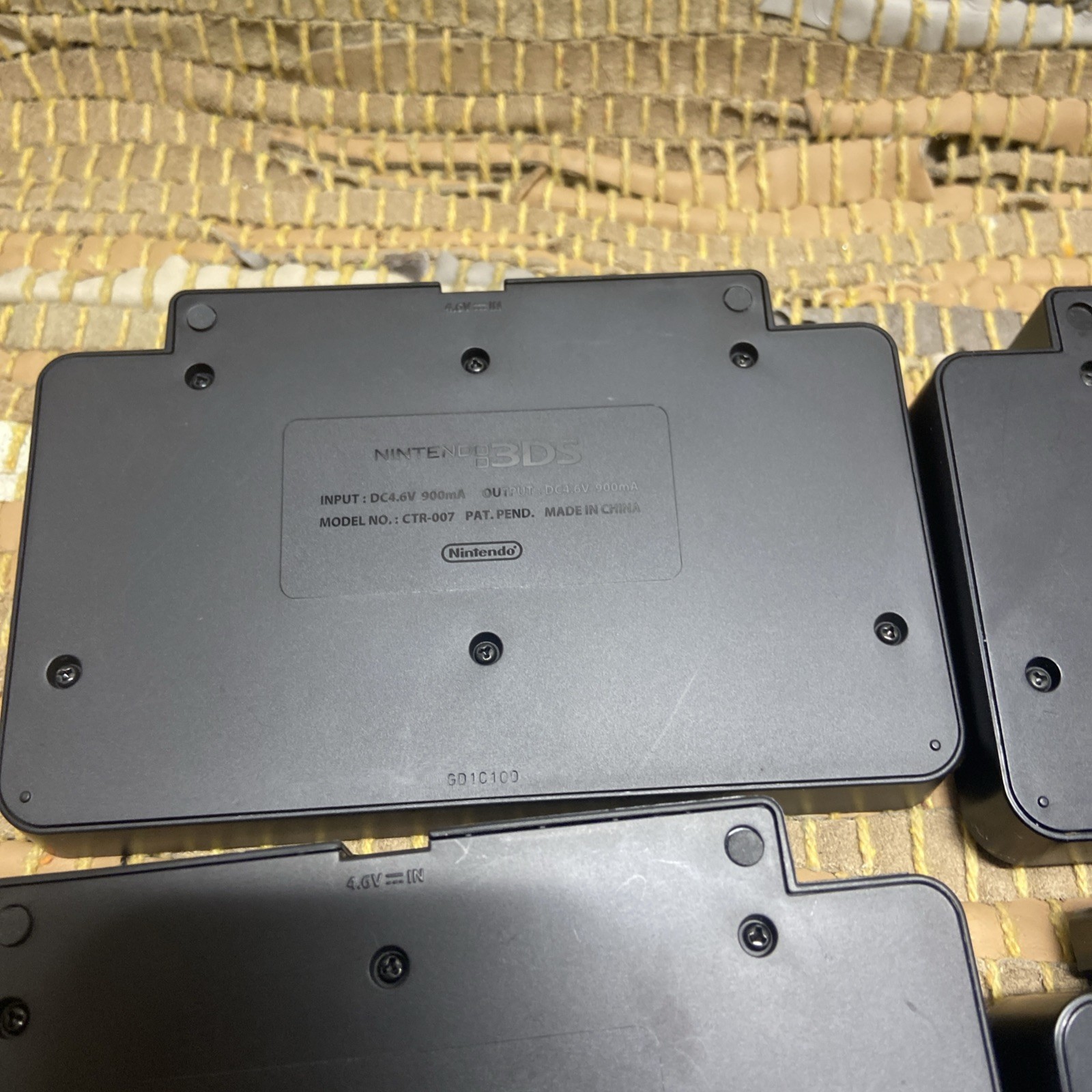 Lot Of 6 Original Nintendo 3DS Battery Charging Dock Cradle Base Black CTR-007