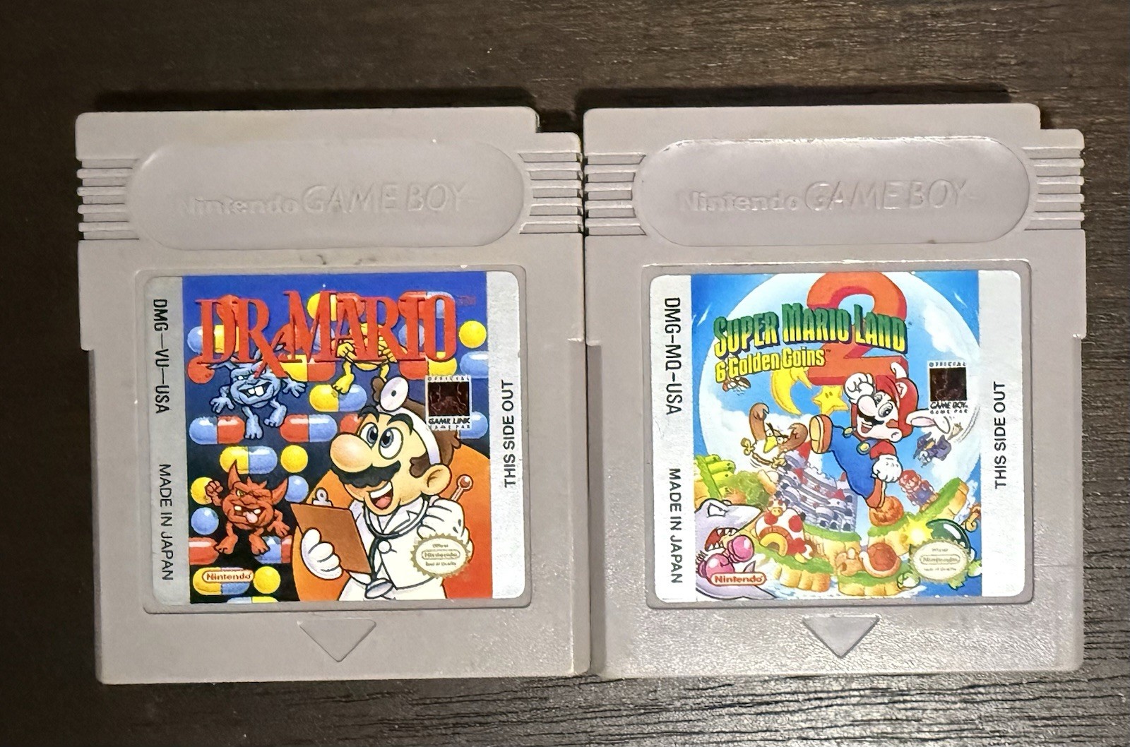 Nintendo Gameboy Super Mario Land 2 & Dr Mario Authentic, Tested, And Working